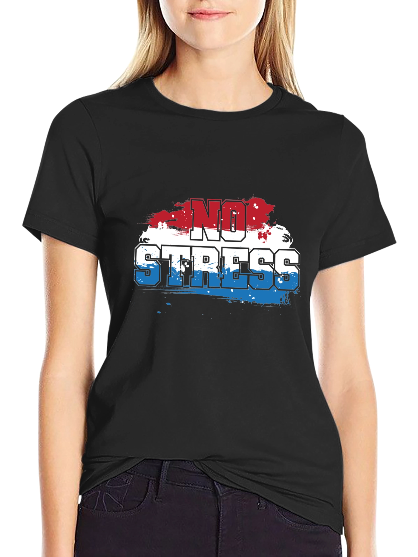 No Stress Graphic Tee - Casual Comfort