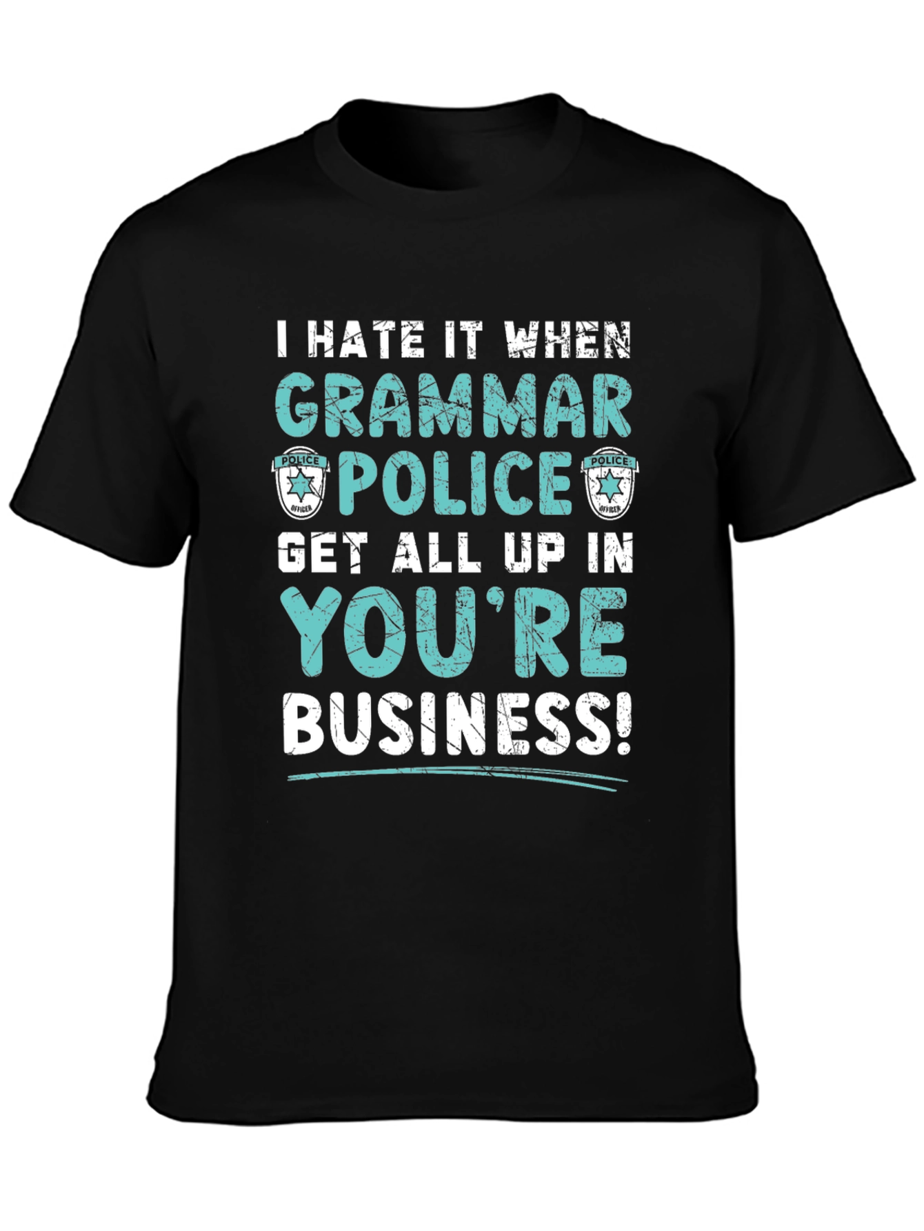 Grammar Police Funny Graphic T-Shirt