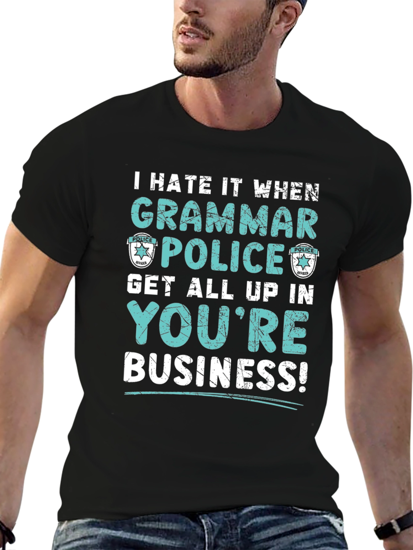 Grammar Police Funny Graphic T-Shirt
