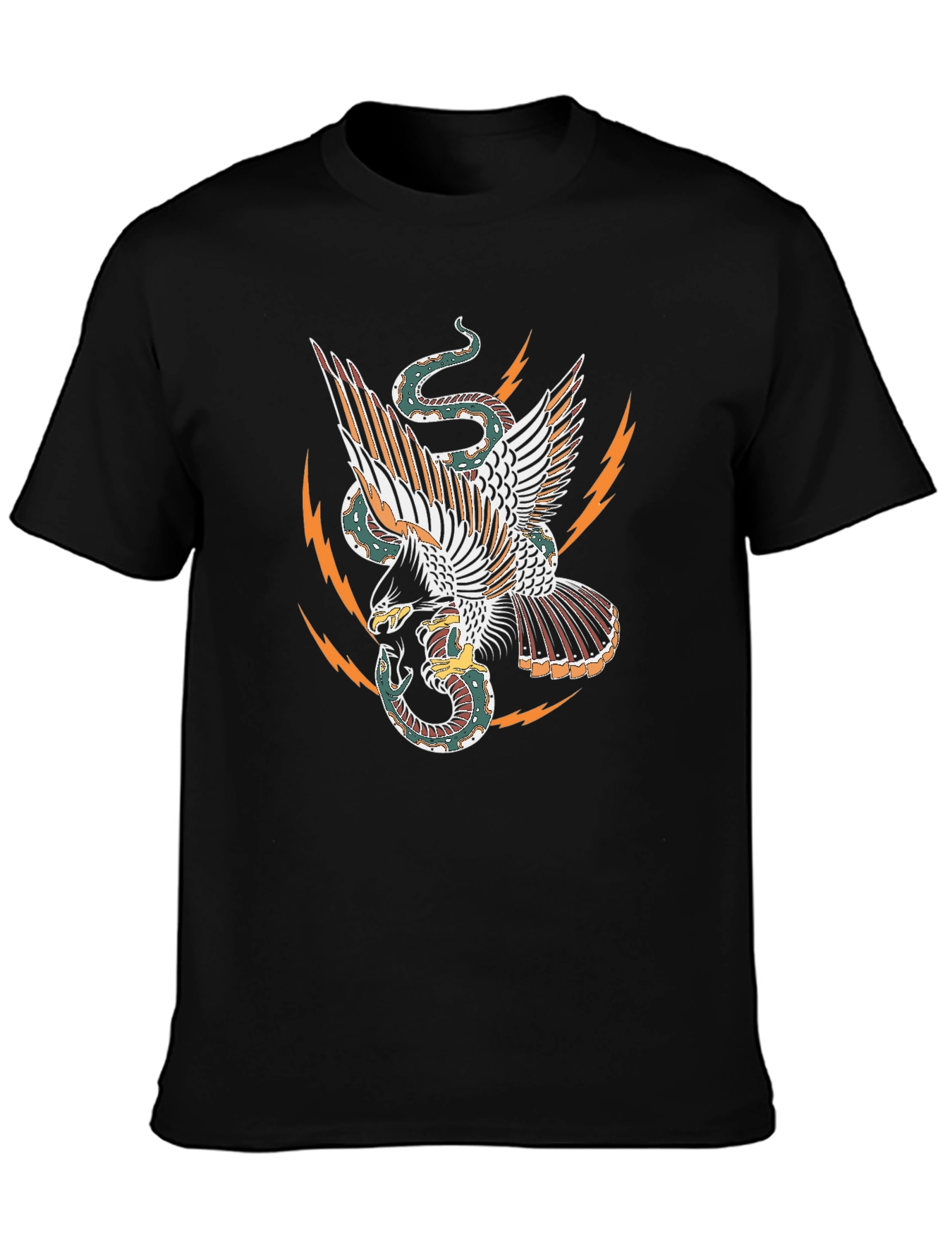 Eagle & Snake Graphic Tee - Black T-Shirt