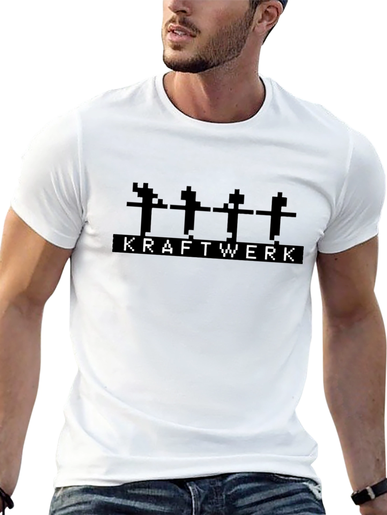 Kraftwerk Retro 8-bit Black T-Shirt