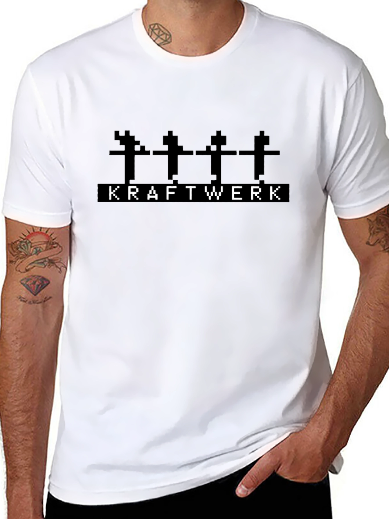 Kraftwerk Retro 8-bit Black T-Shirt