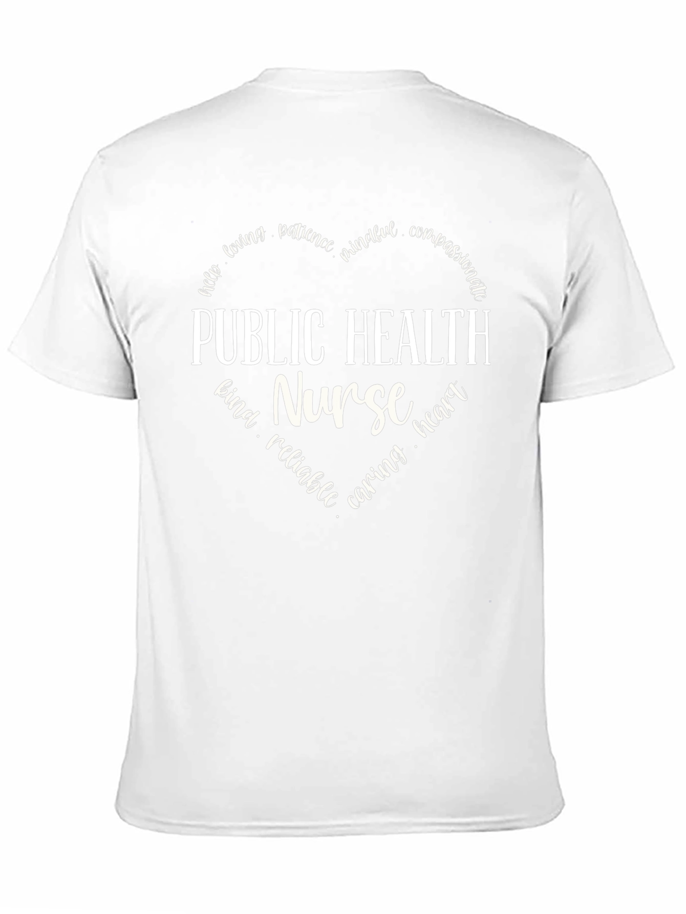 Public Health Nurse Heart Graphic Tee - Black