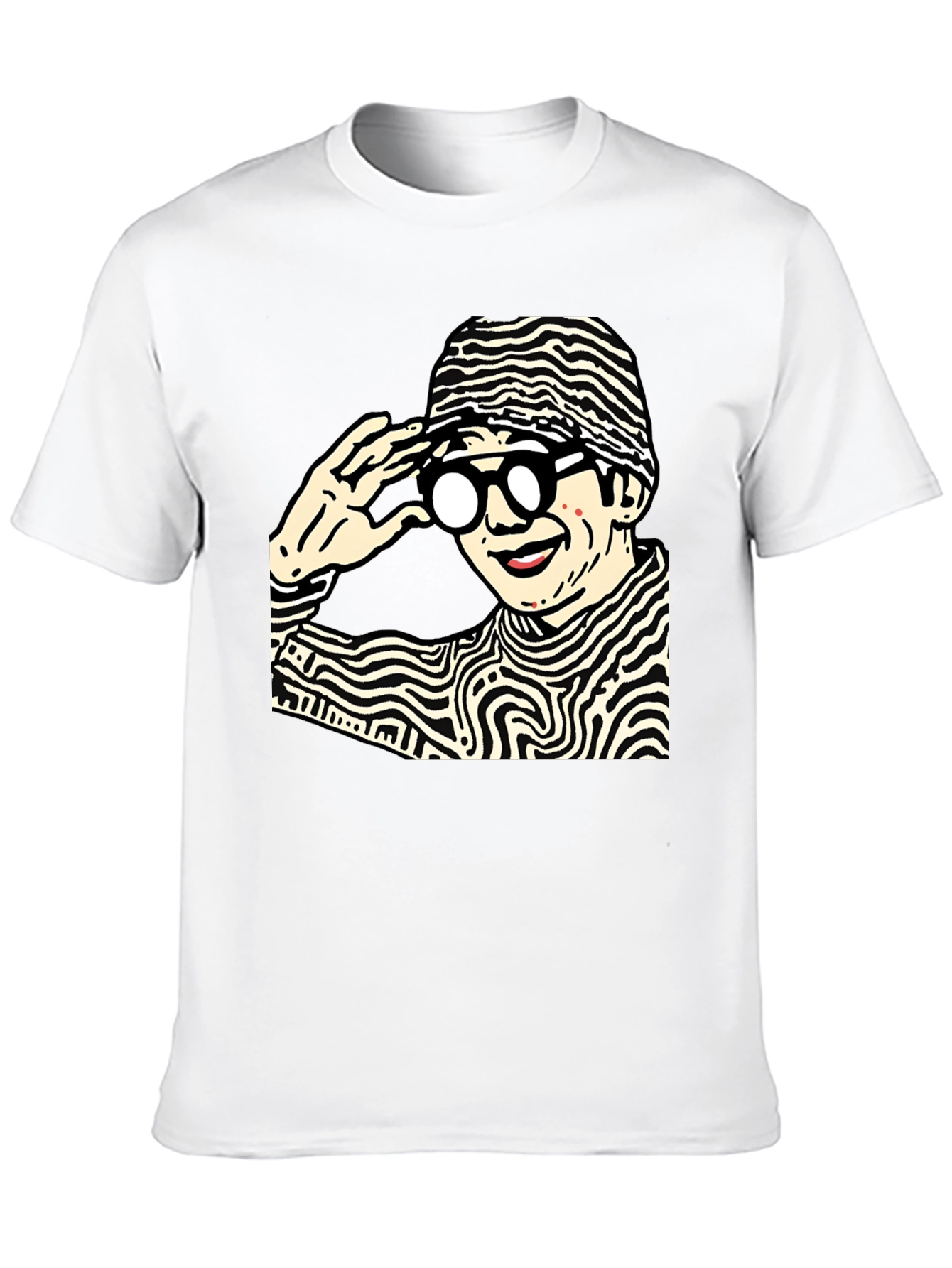 Funky Graphic Print Black Cotton T-Shirt