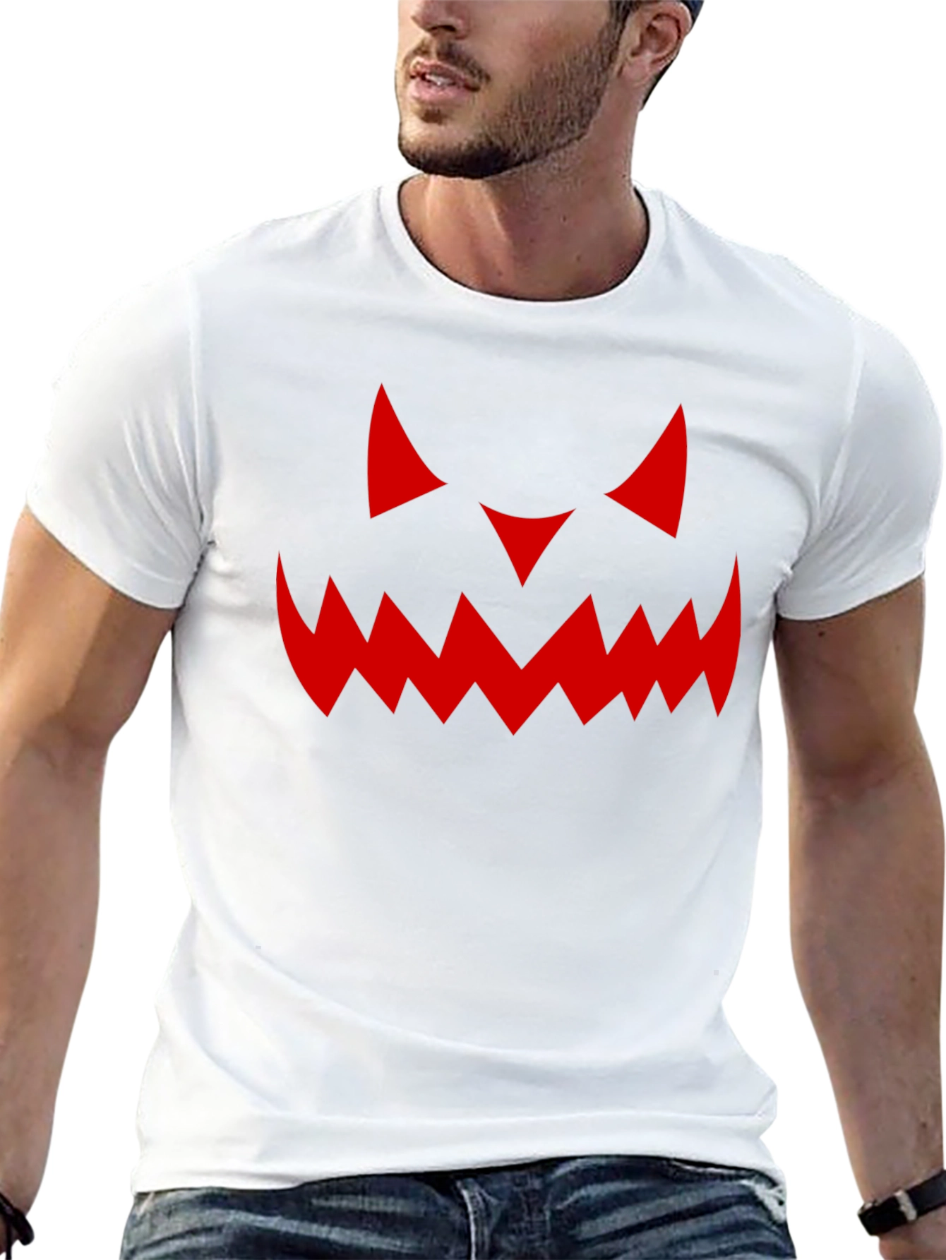 Spooky Pumpkin Face Graphic Tee