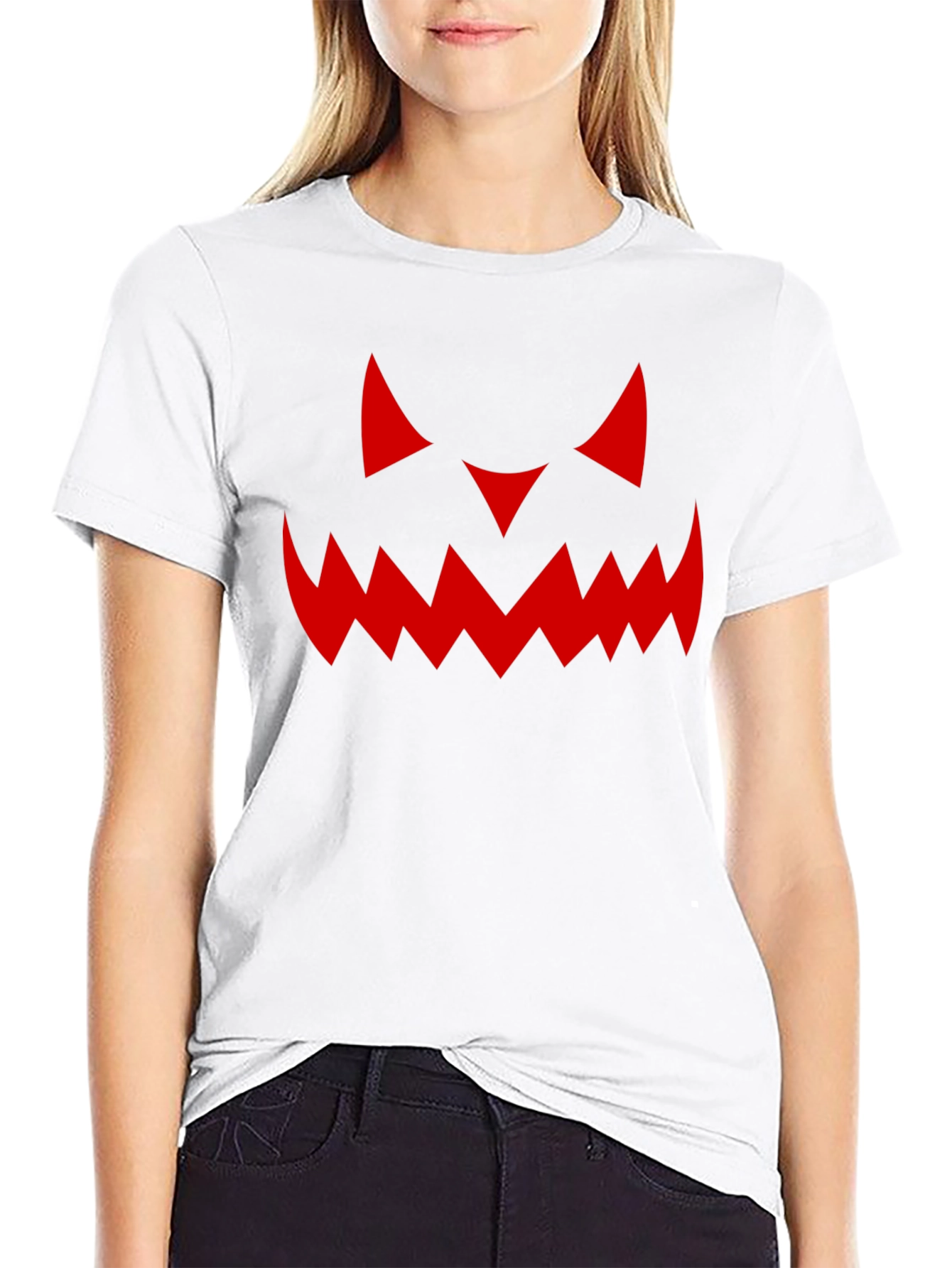 Spooky Pumpkin Face Graphic Tee