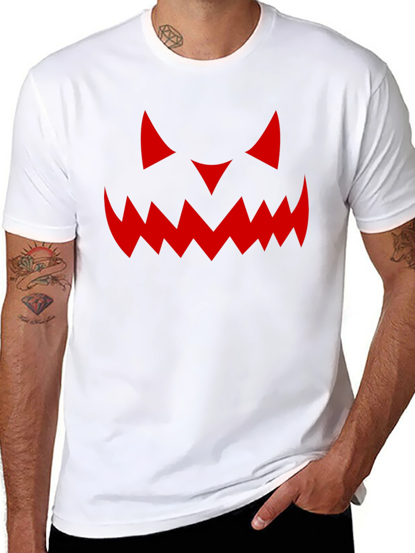 Spooky Pumpkin Face Graphic Tee