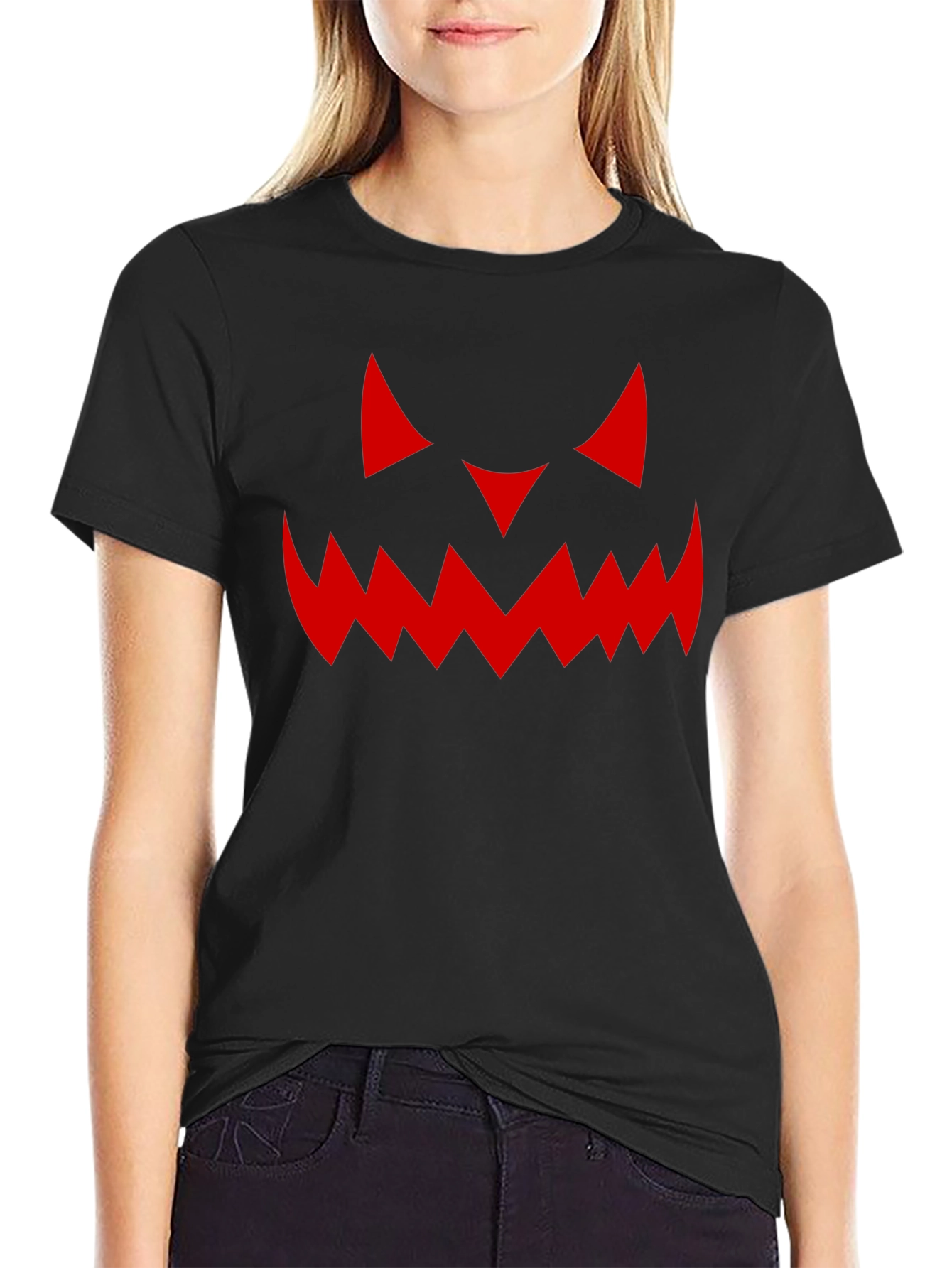 Spooky Pumpkin Face Graphic Tee