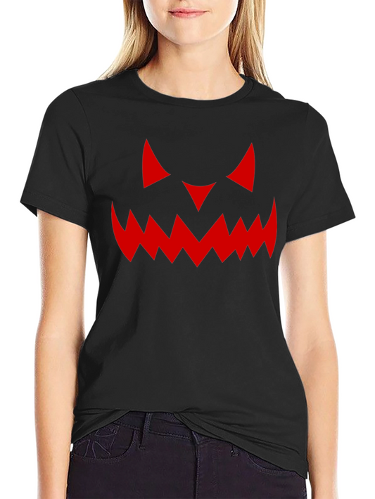 Spooky Pumpkin Face Graphic Tee