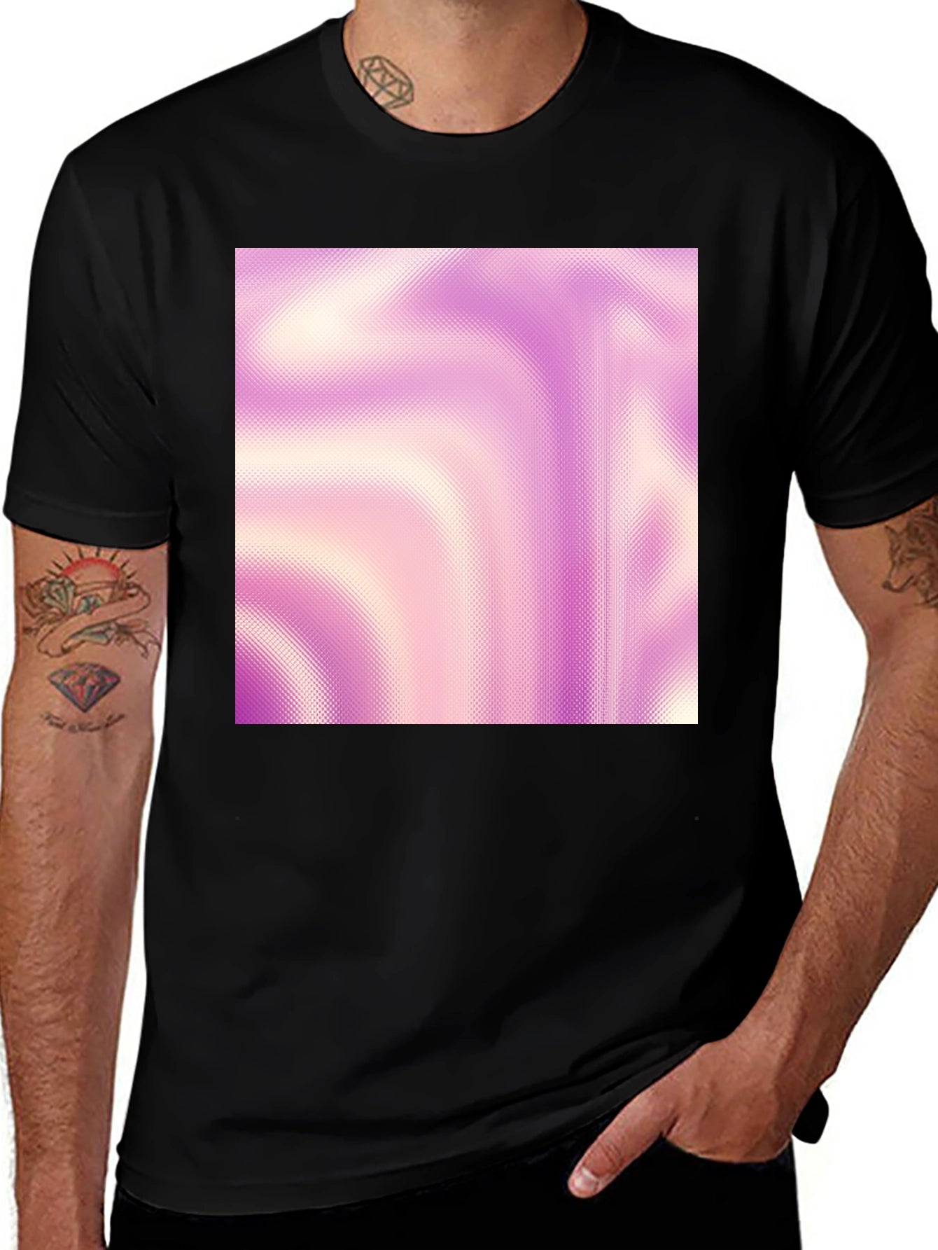 Abstract Swirl Tee - Modern Graphic Print T-Shirt