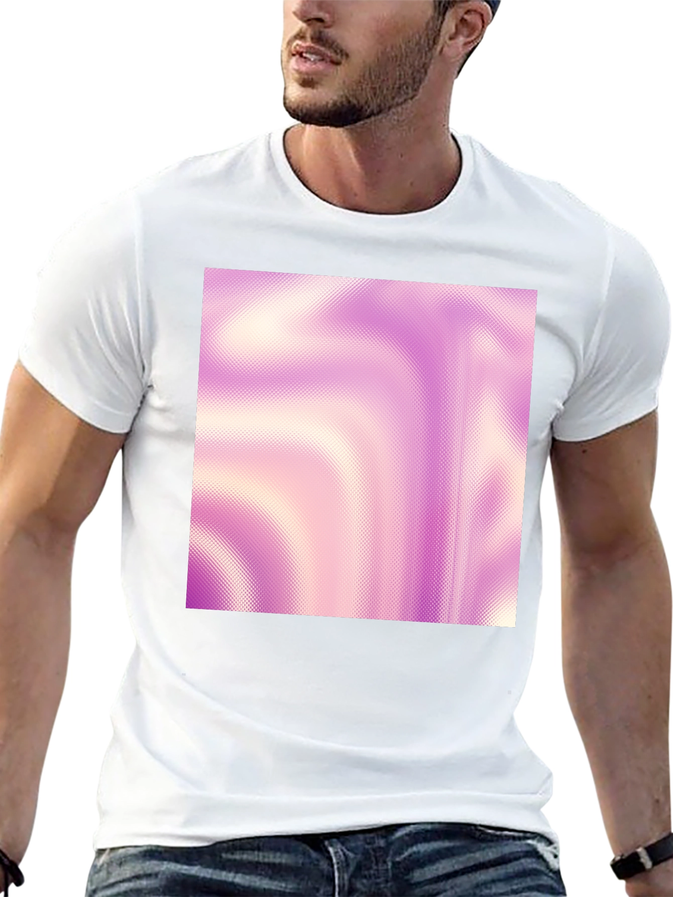 Abstract Swirl Tee - Modern Graphic Print T-Shirt