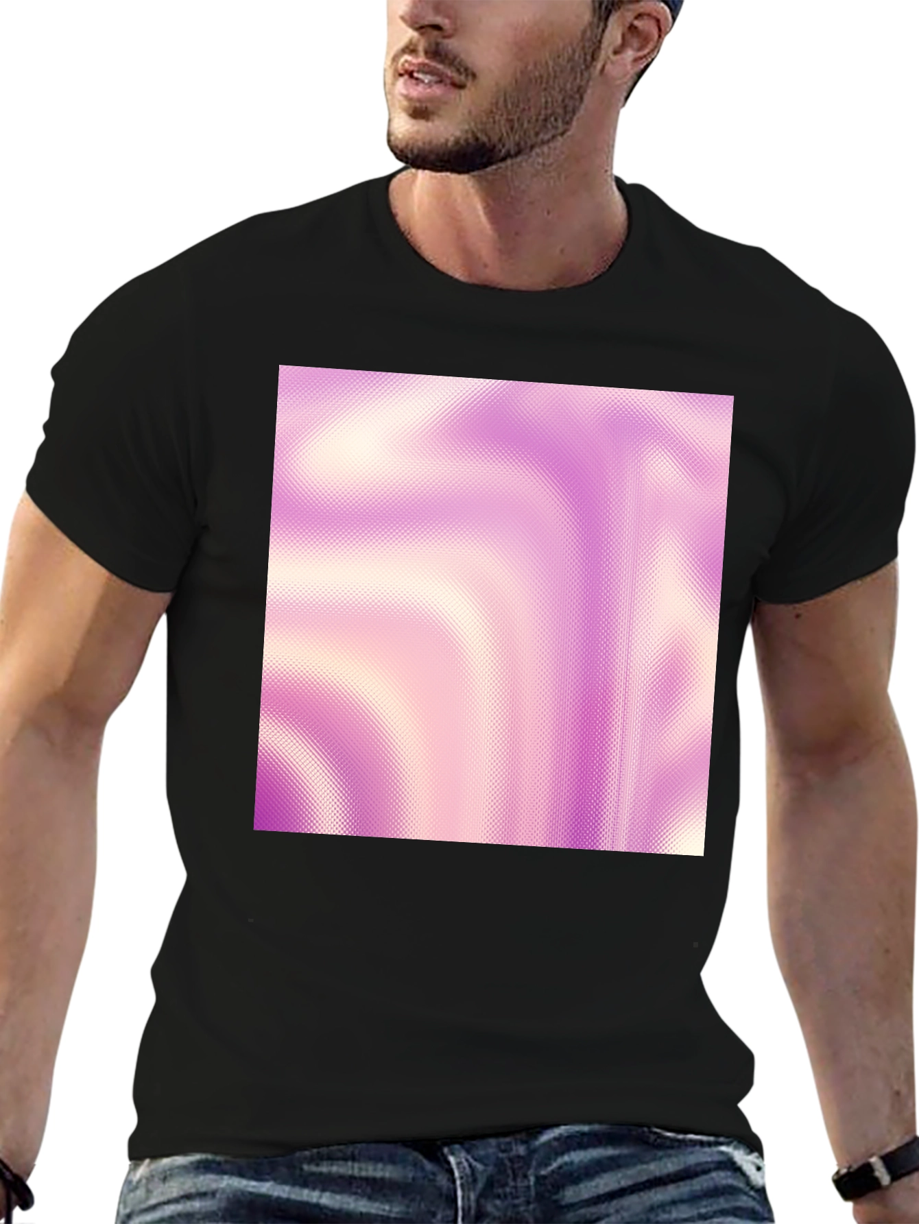 Abstract Swirl Tee - Modern Graphic Print T-Shirt