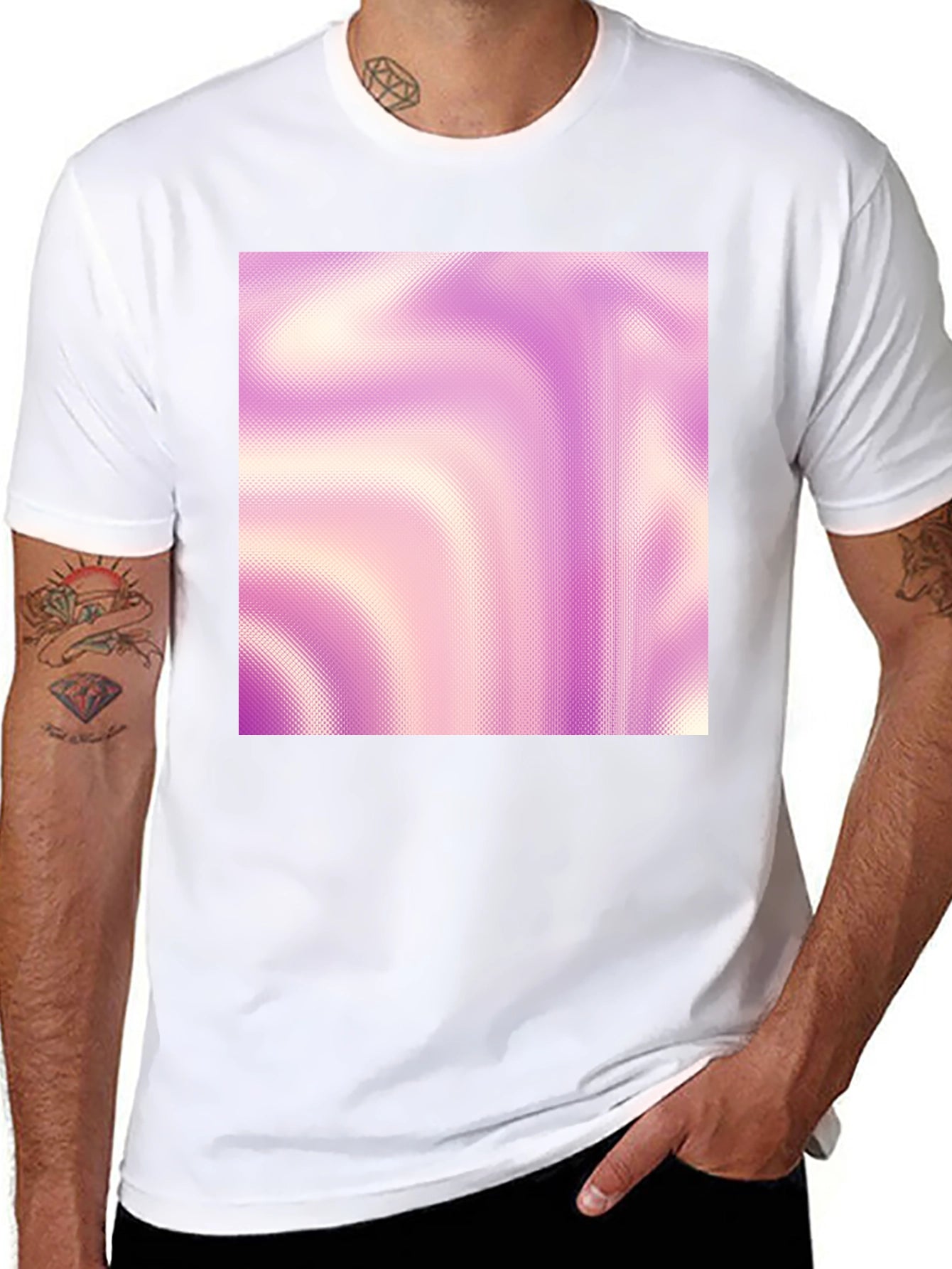 Abstract Swirl Tee - Modern Graphic Print T-Shirt