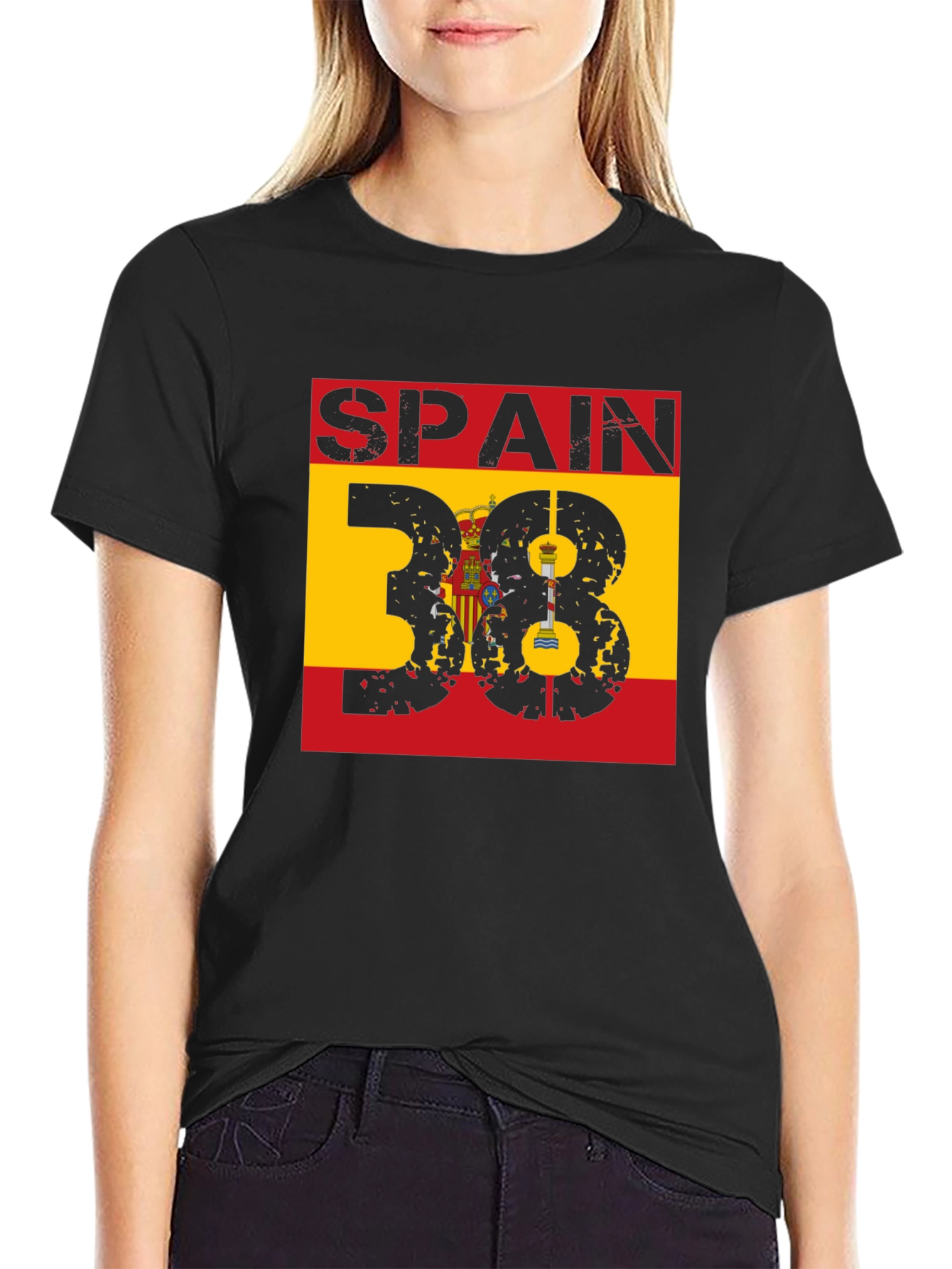 Spain 38 Graphic T-Shirt - Mens Black Tee