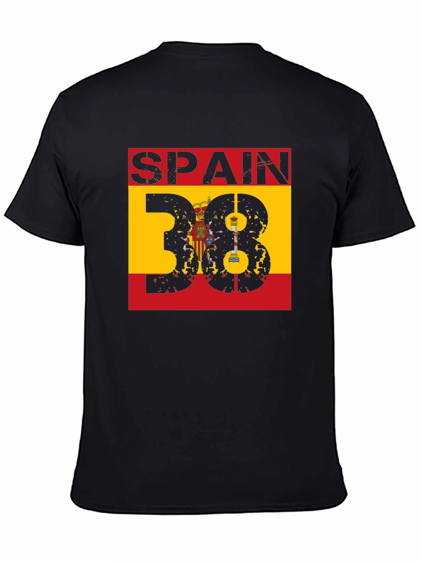 Spain 38 Graphic T-Shirt - Mens Black Tee