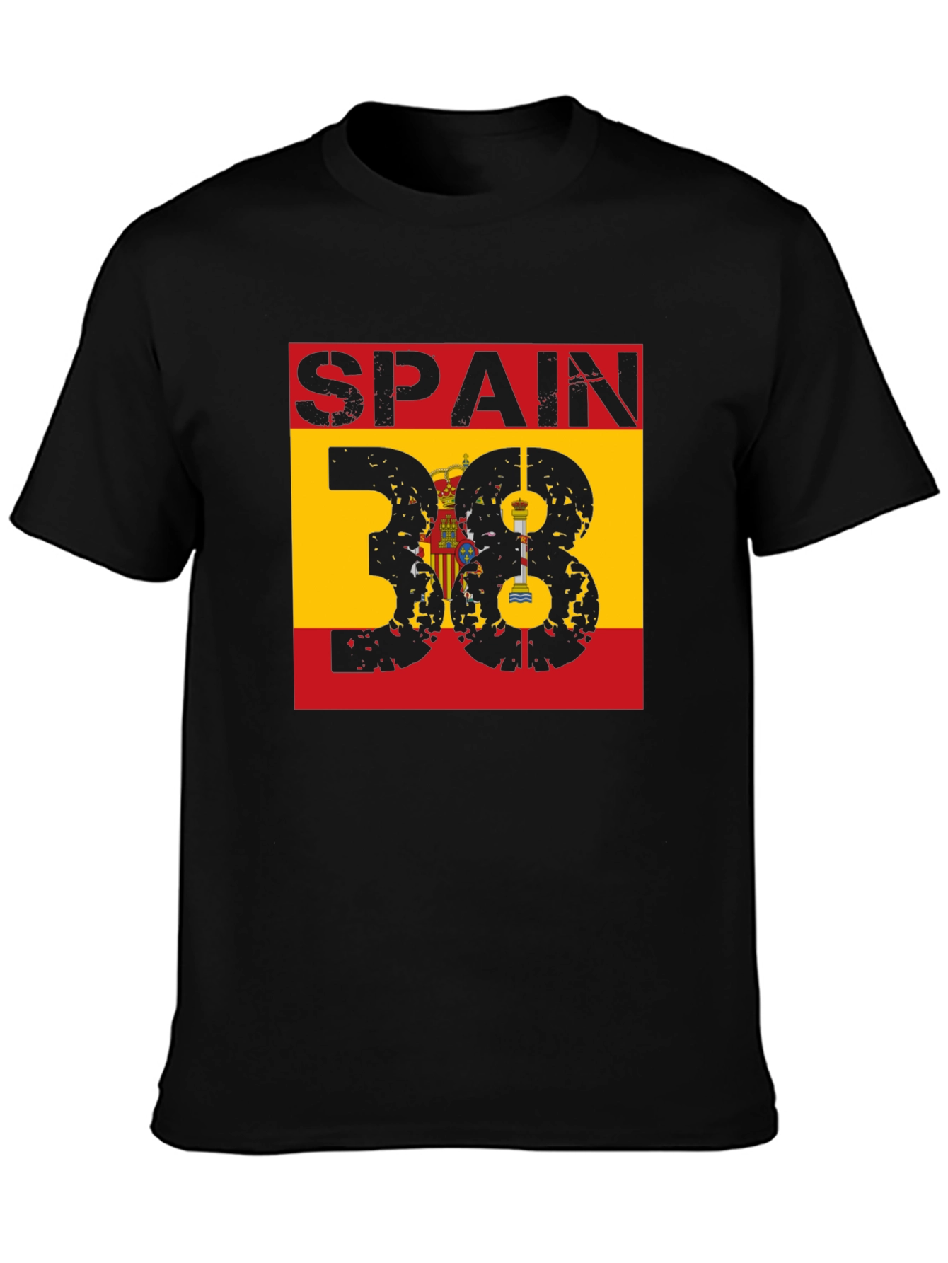 Spain 38 Graphic T-Shirt - Mens Black Tee