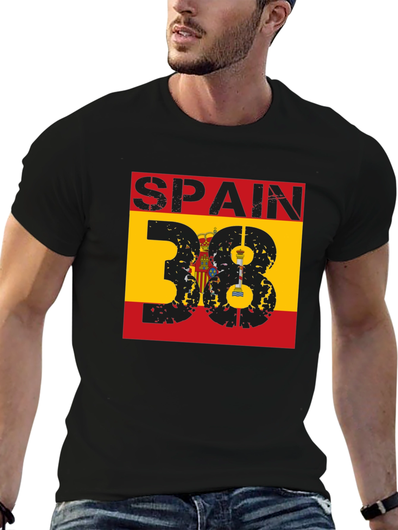 Spain 38 Graphic T-Shirt - Mens Black Tee