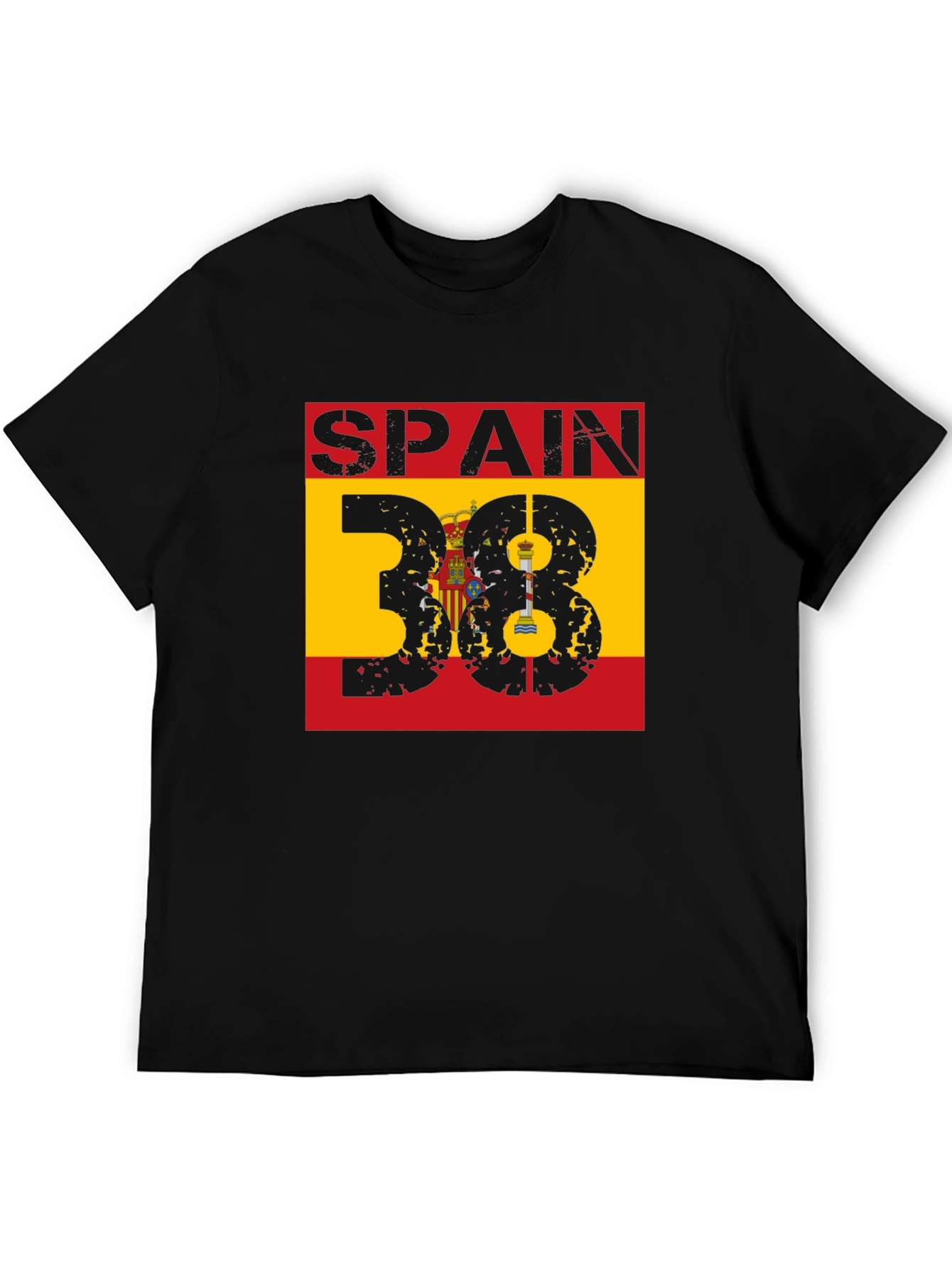 Spain 38 Graphic T-Shirt - Mens Black Tee