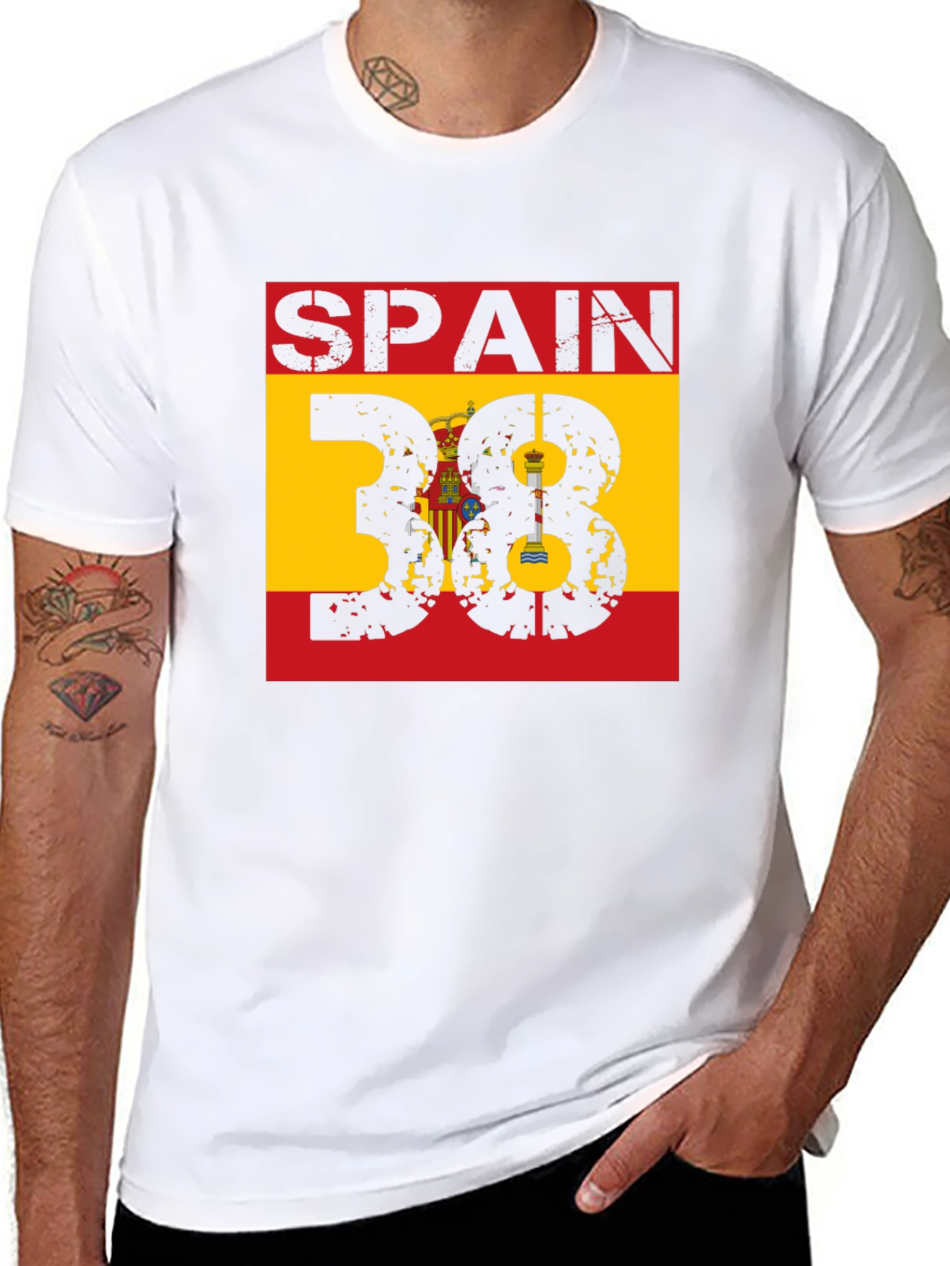 Spain 38 Graphic T-Shirt - Mens Black Tee