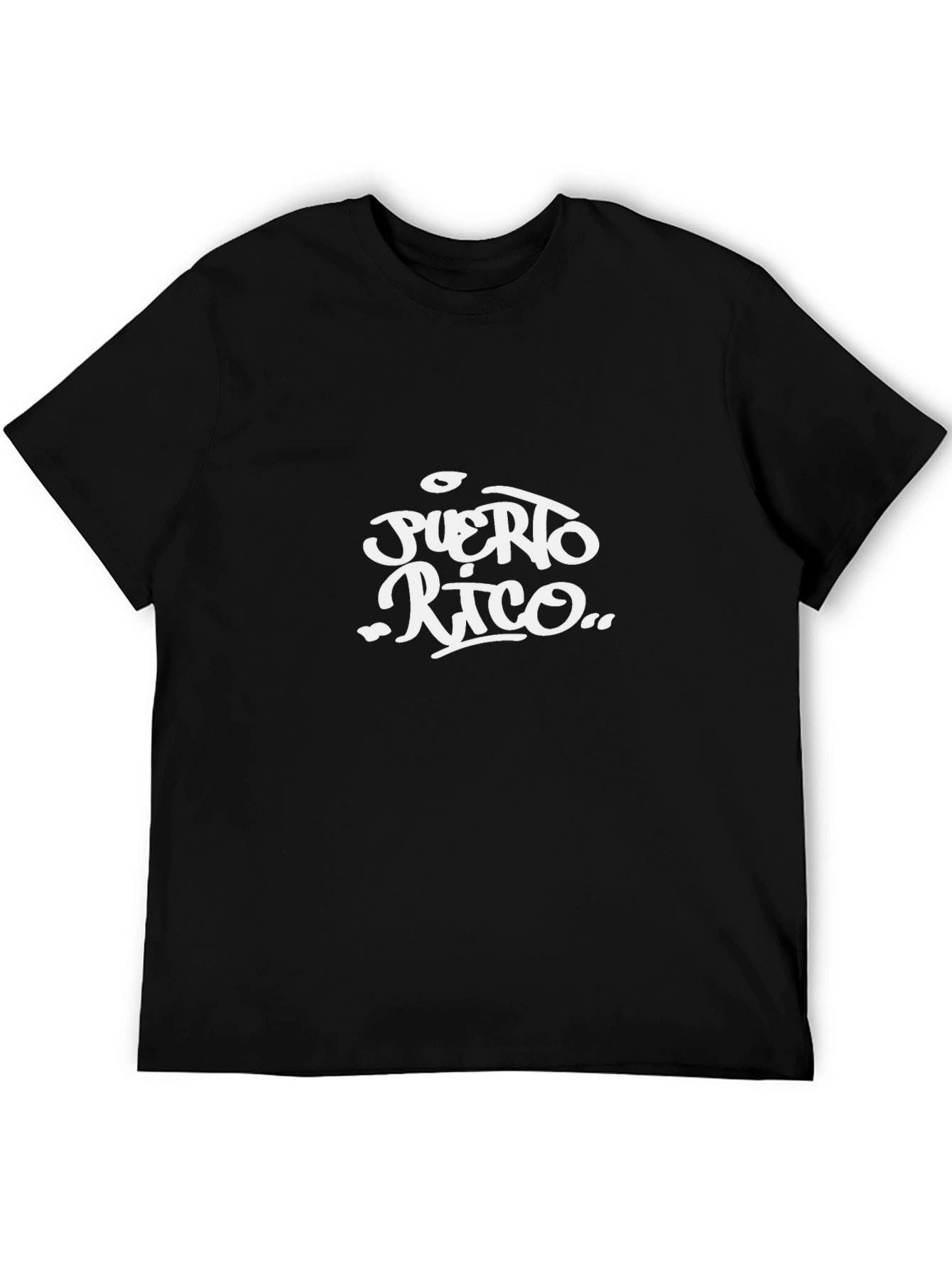 Puerto Rico Graphic Tee - Black Cotton Shirt