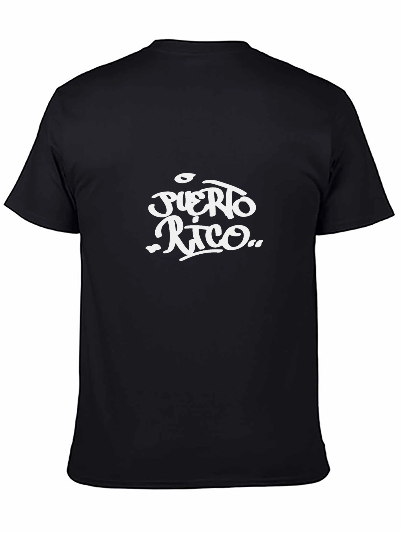 Puerto Rico Graphic Tee - Black Cotton Shirt