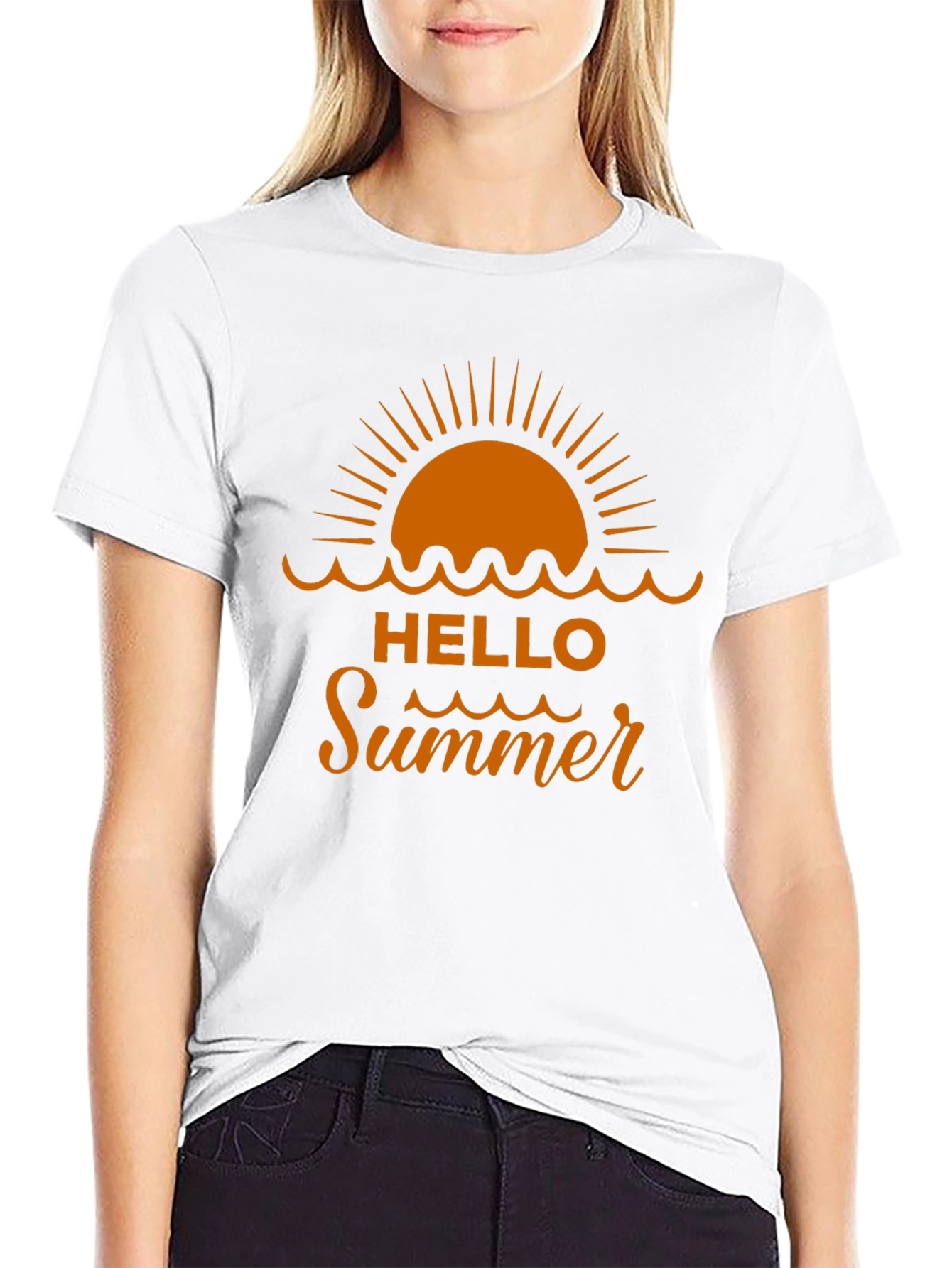 Hello Summer Graphic Tee - Beach Vacation Shirt