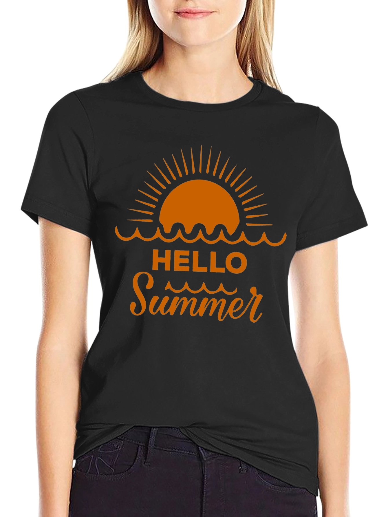 Hello Summer Graphic Tee - Beach Vacation Shirt
