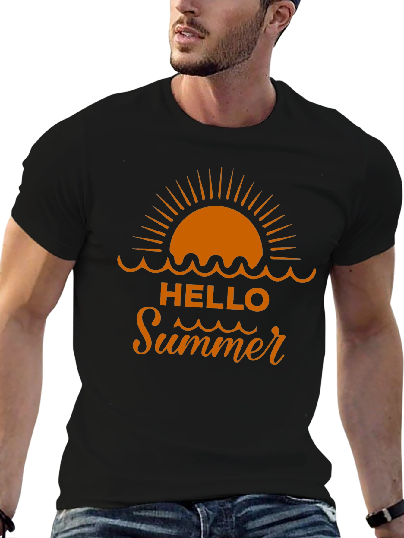 Hello Summer Graphic Tee - Beach Vacation Shirt
