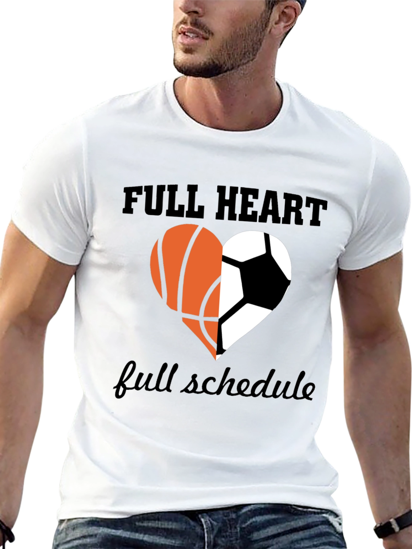 Full Heart Full Schedule Sports T-Shirt