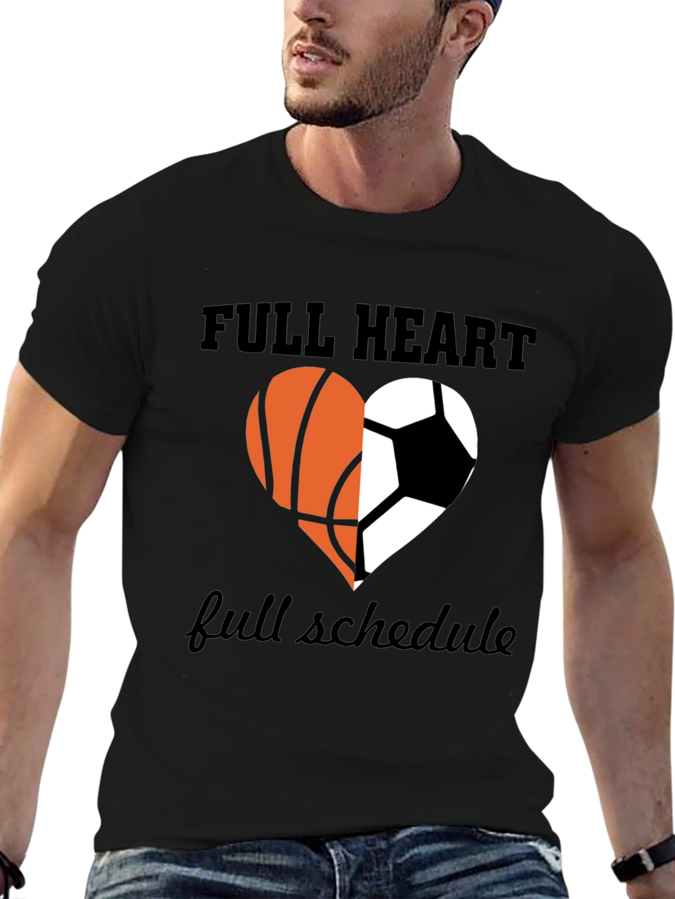 Full Heart Full Schedule Sports T-Shirt