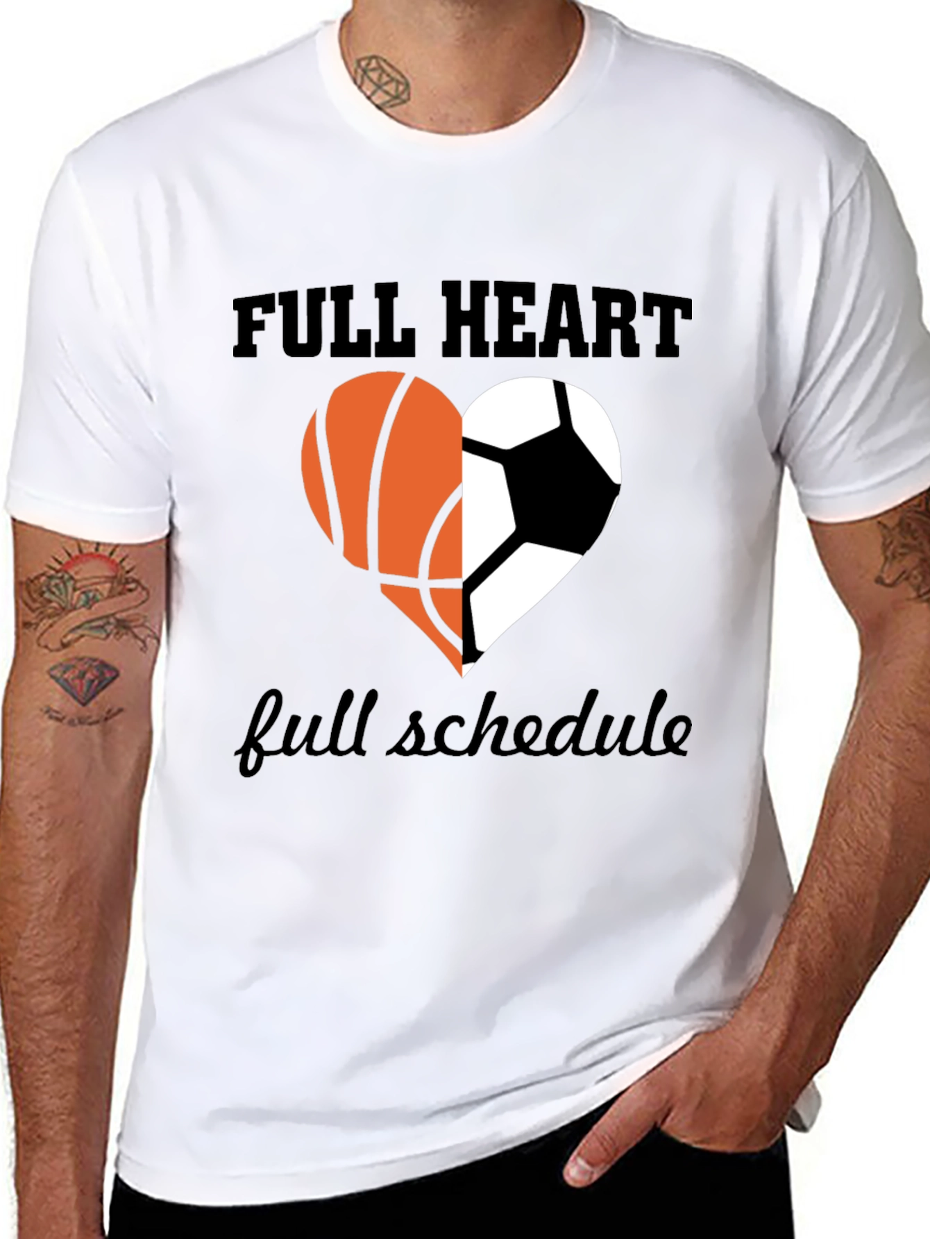 Full Heart Full Schedule Sports T-Shirt