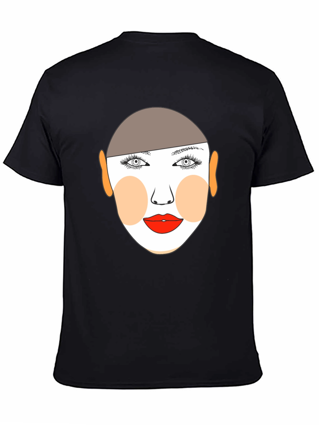 Graphic Face Tee - Stylish Black T-Shirt
