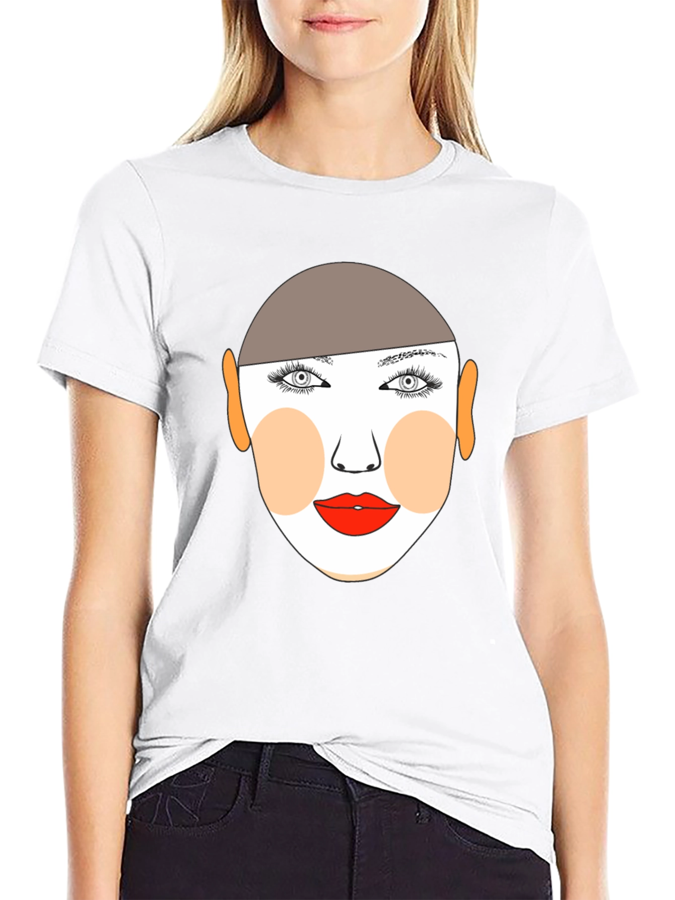 Graphic Face Tee - Stylish Black T-Shirt