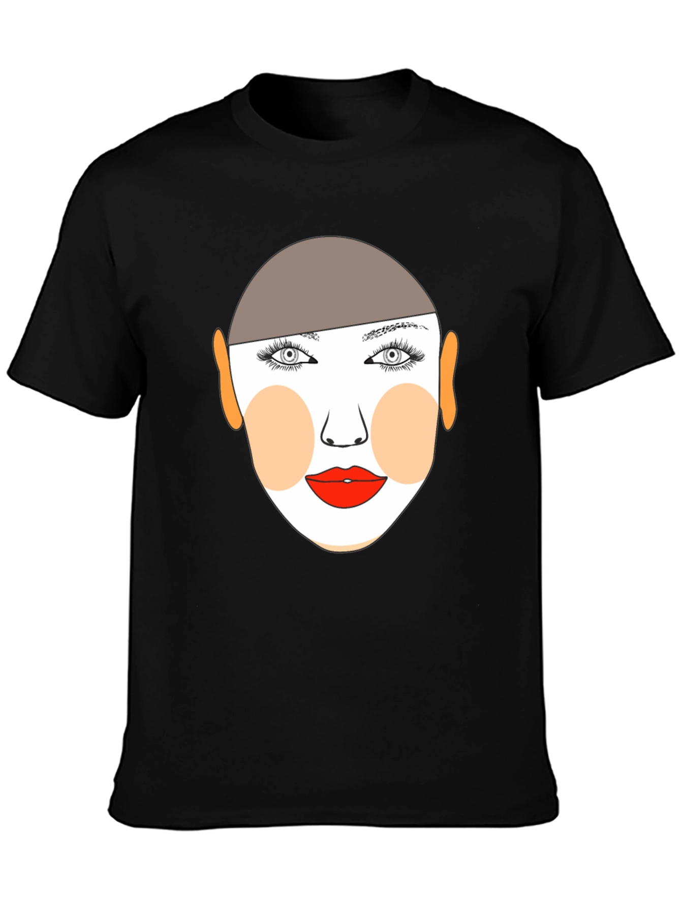 Graphic Face Tee - Stylish Black T-Shirt
