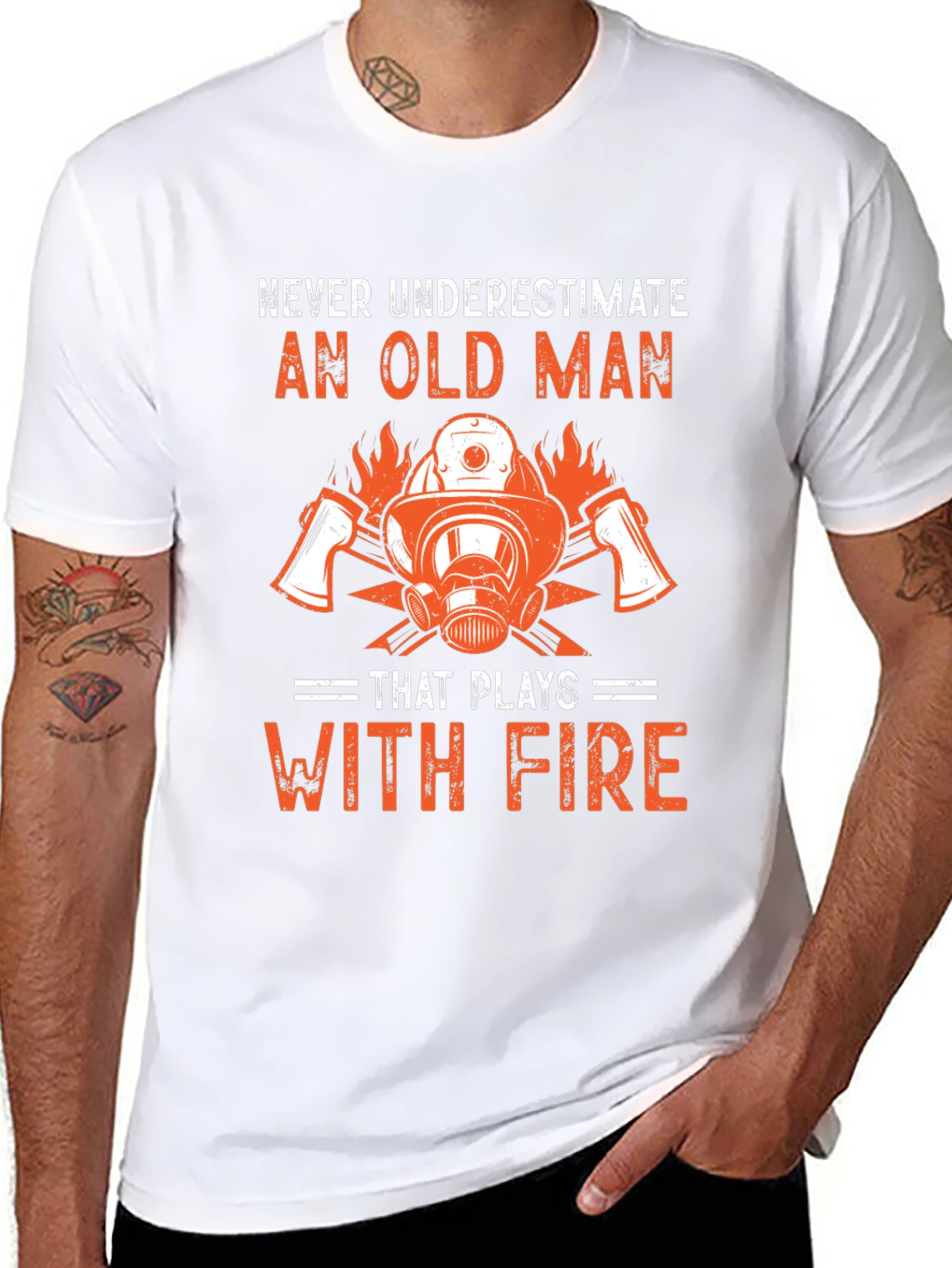 Firefighter Old Man T-Shirt