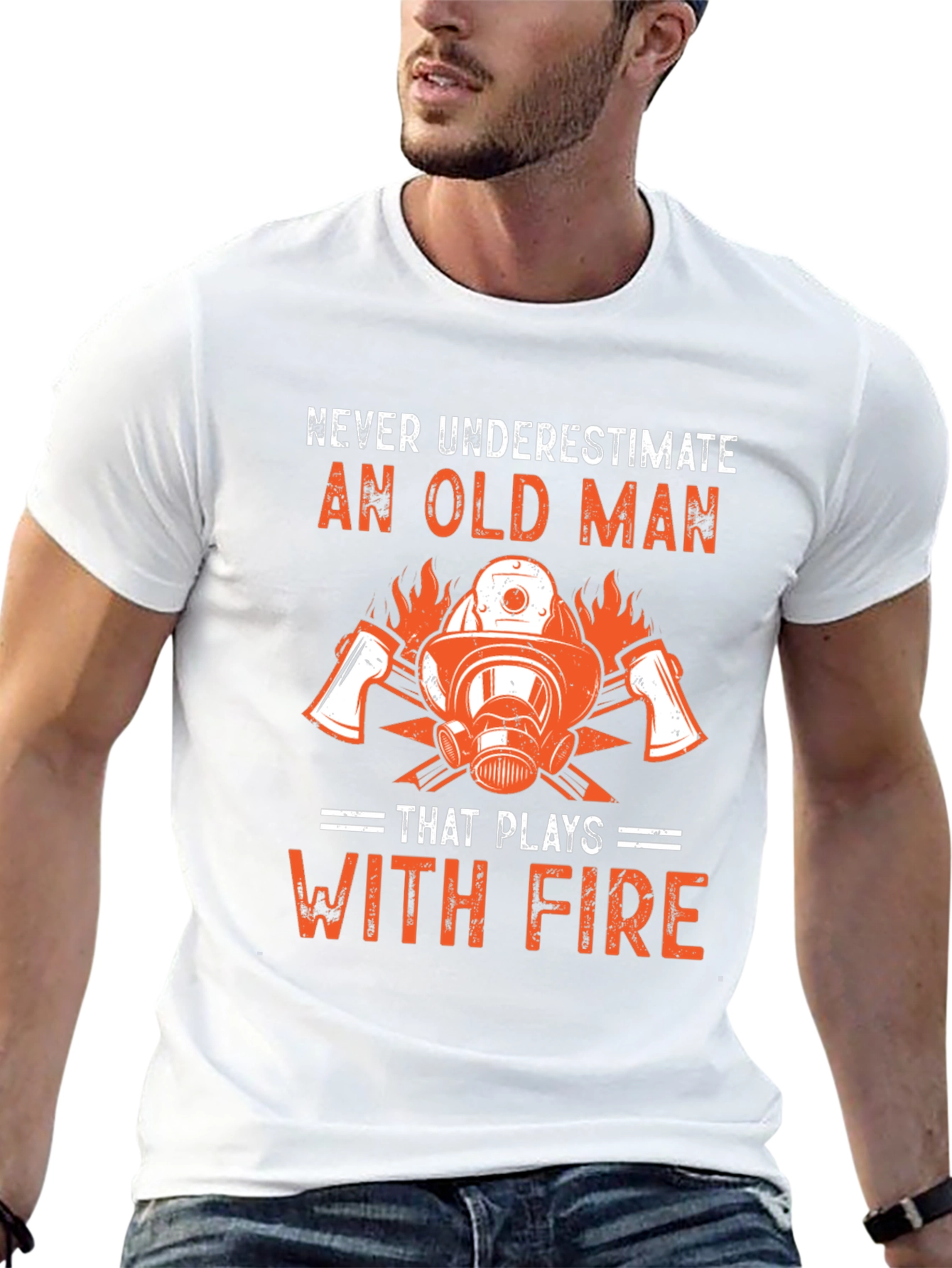 Firefighter Old Man T-Shirt