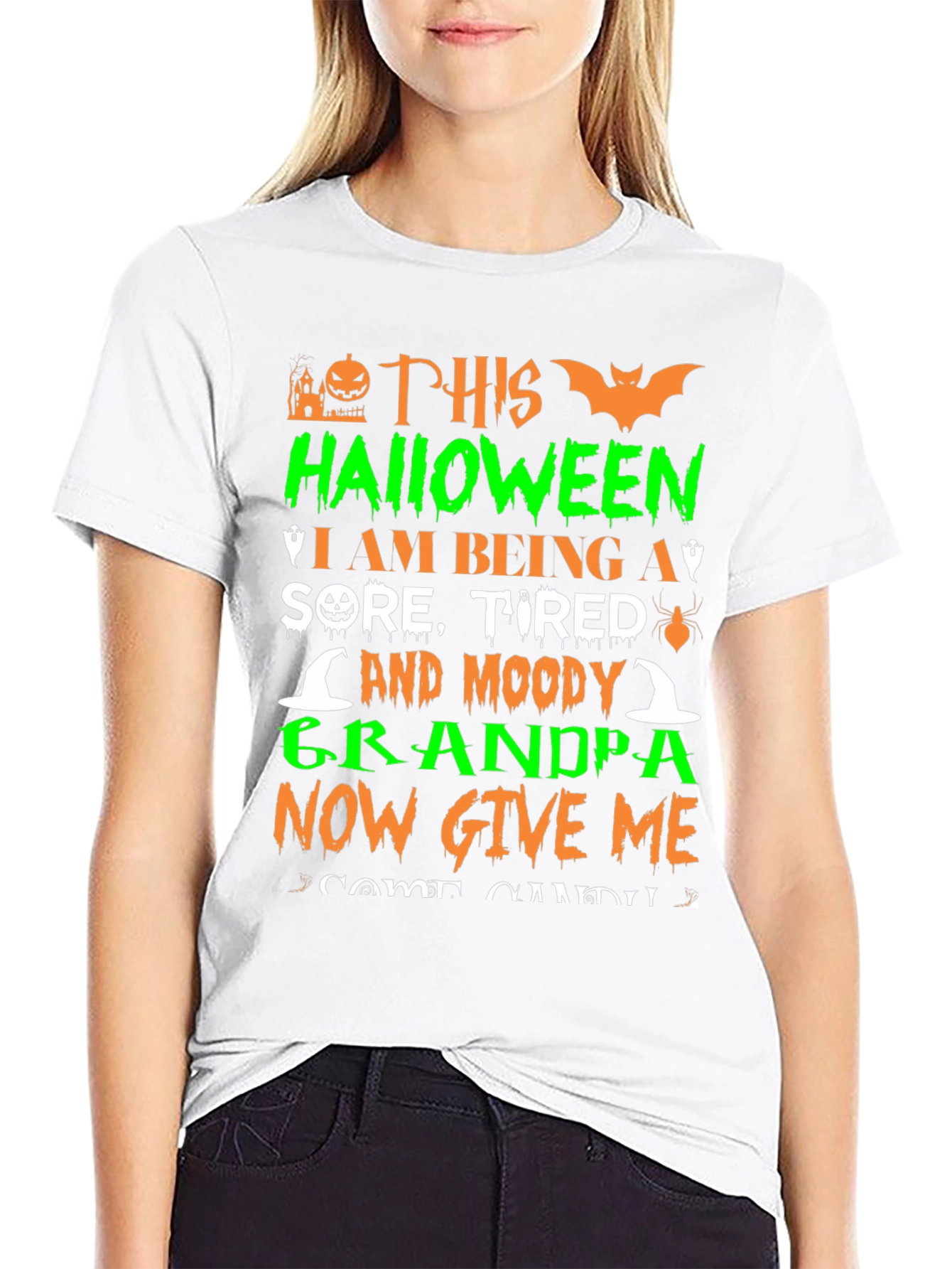 Halloween Grandpa T-Shirt: Sore Tired Moody