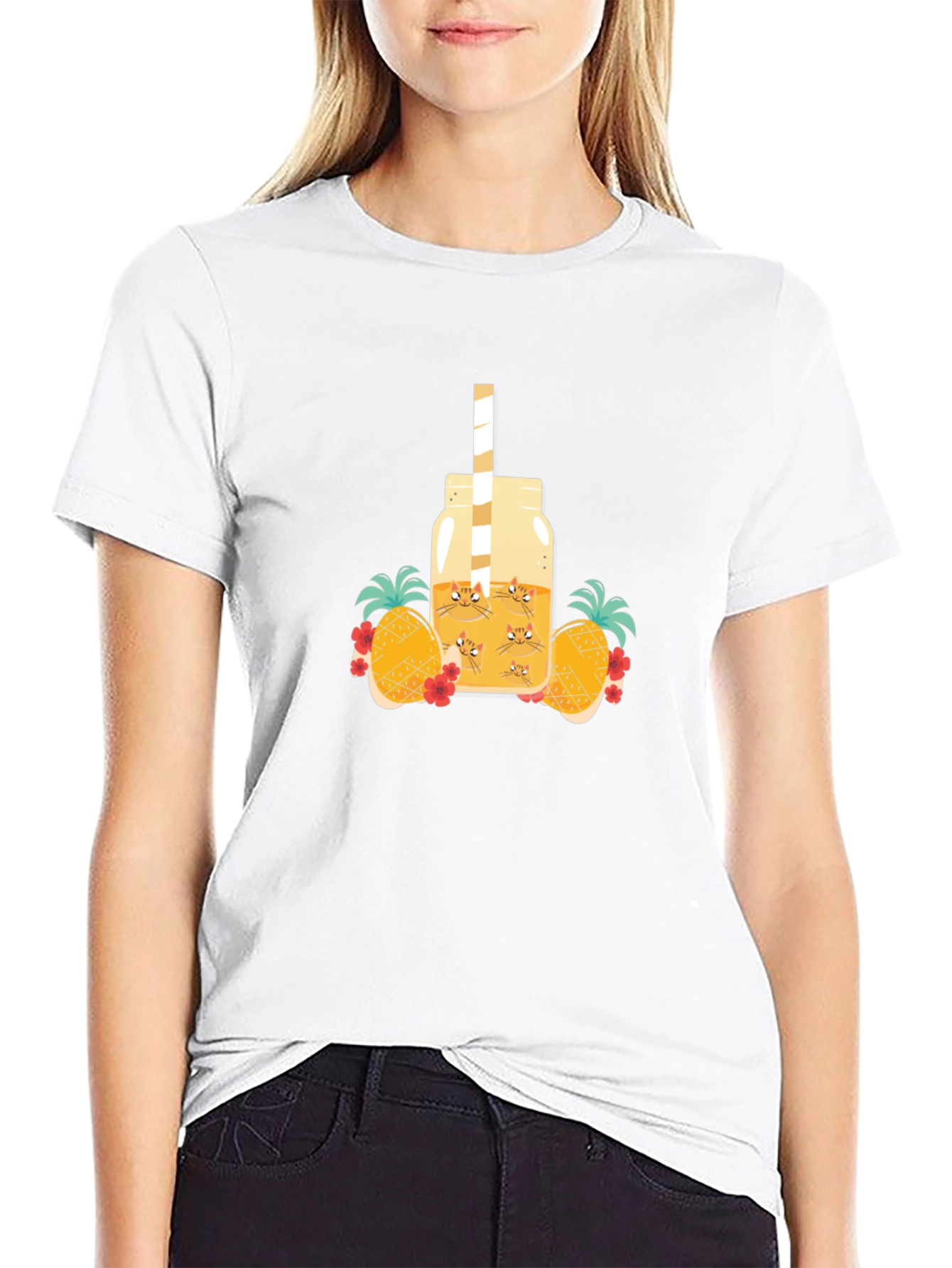 Pineapple Juice Cat T-Shirt