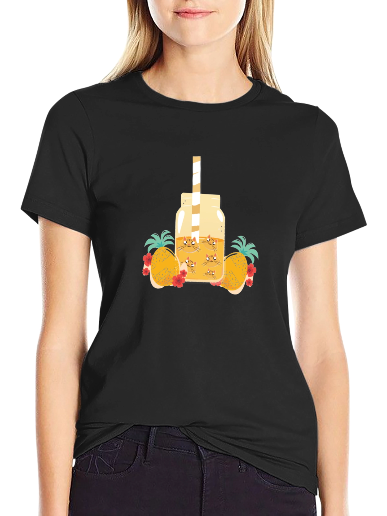 Pineapple Juice Cat T-Shirt