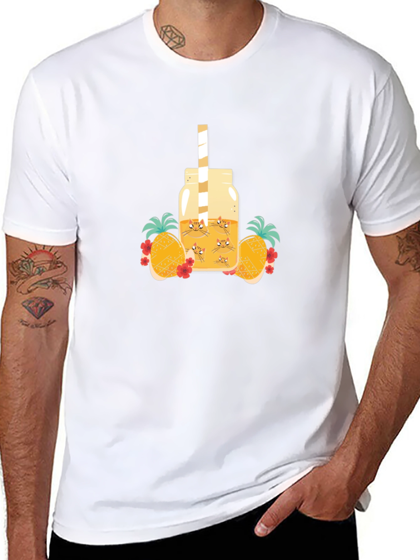 Pineapple Juice Cat T-Shirt