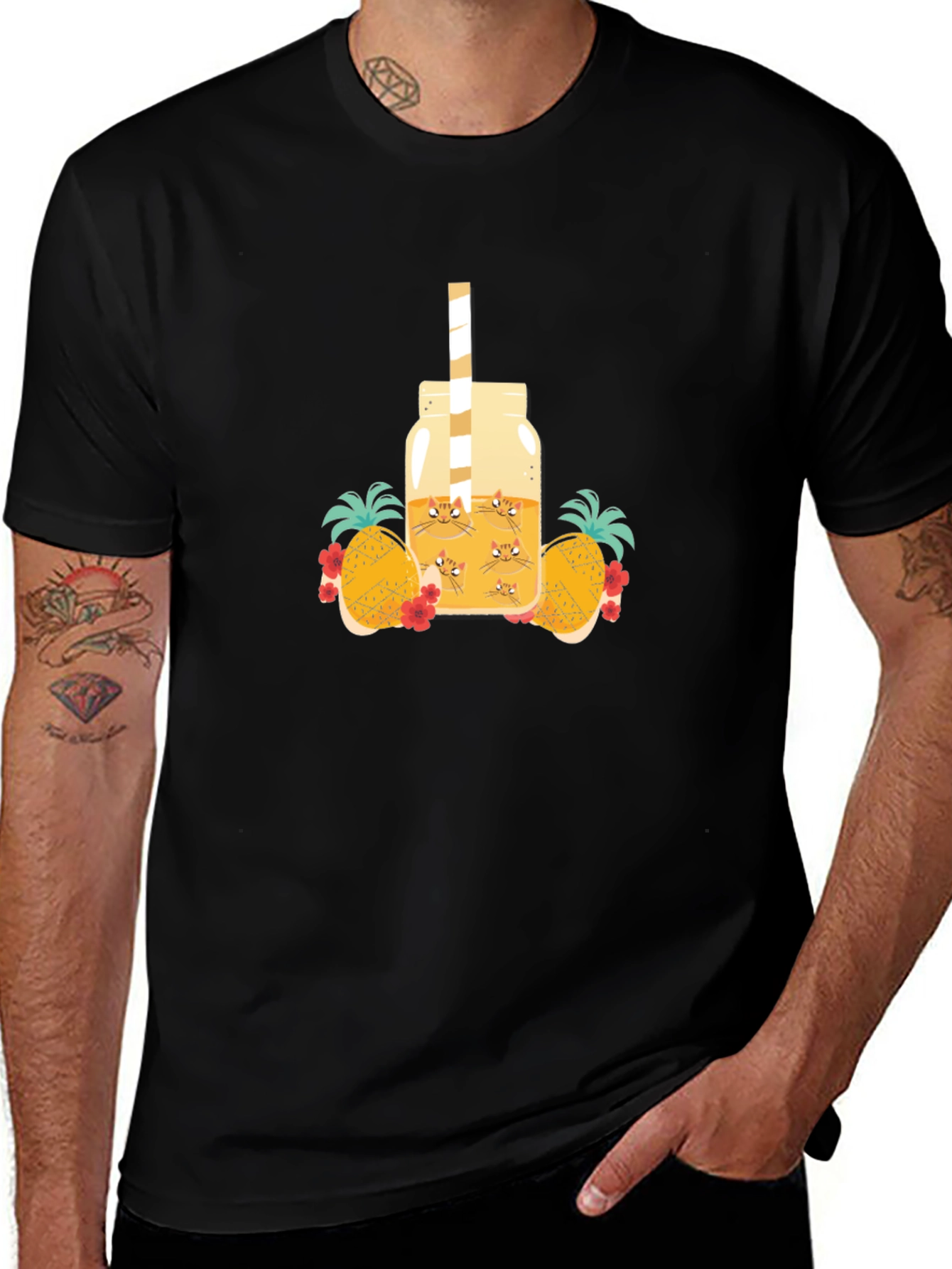 Pineapple Juice Cat T-Shirt