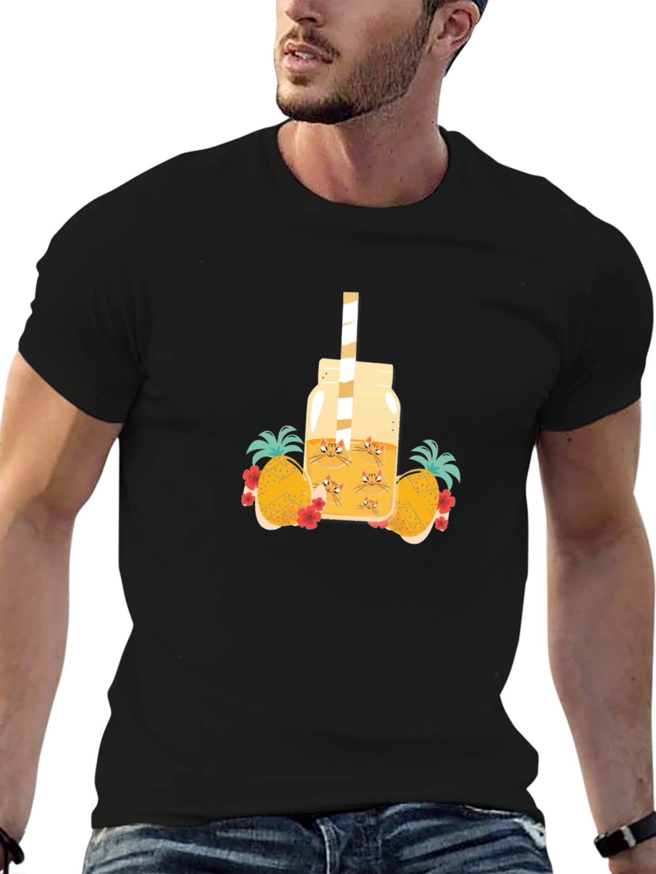 Pineapple Juice Cat T-Shirt