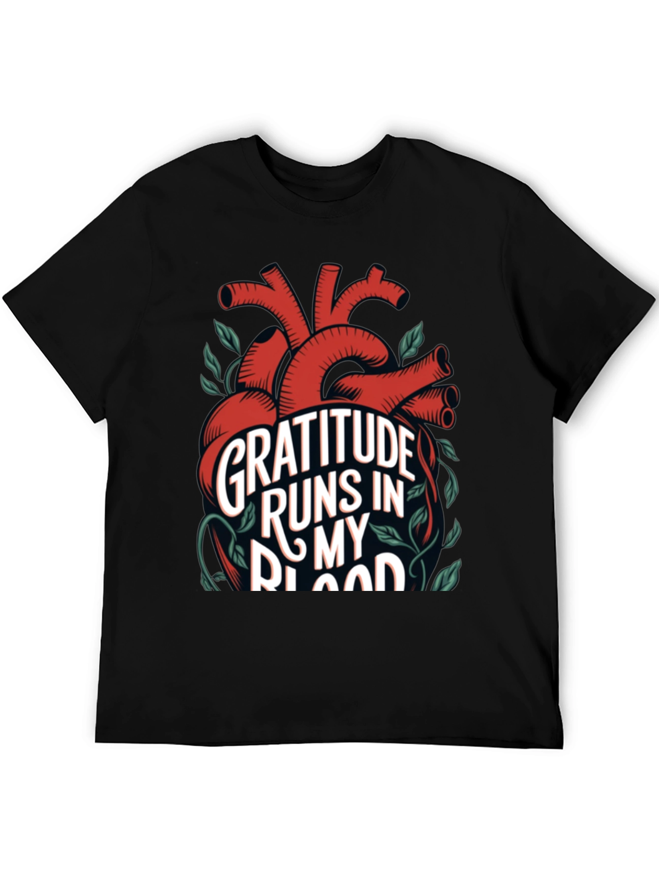 Gratitude Heart T-Shirt - Runs in My Blood