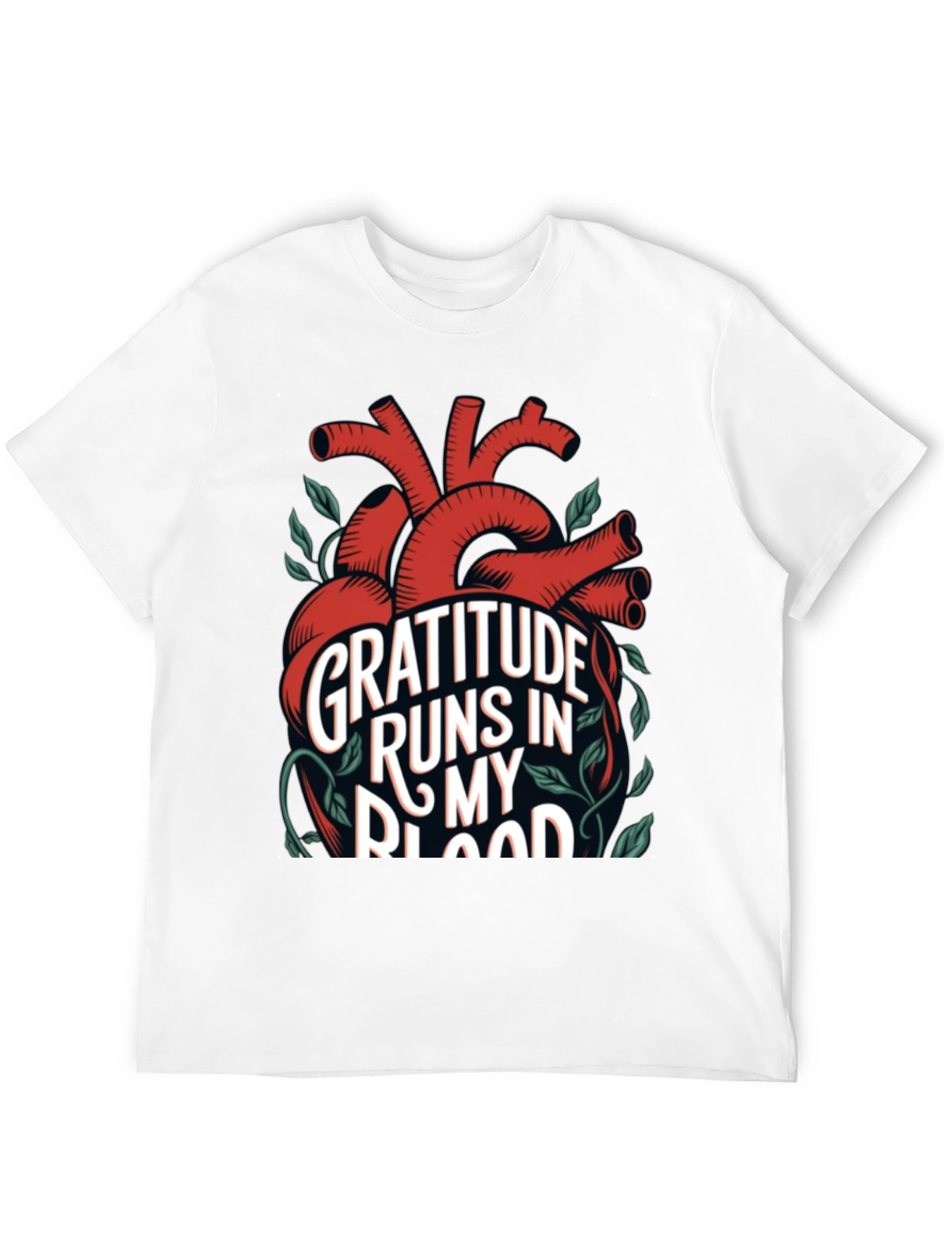 Gratitude Heart T-Shirt - Runs in My Blood