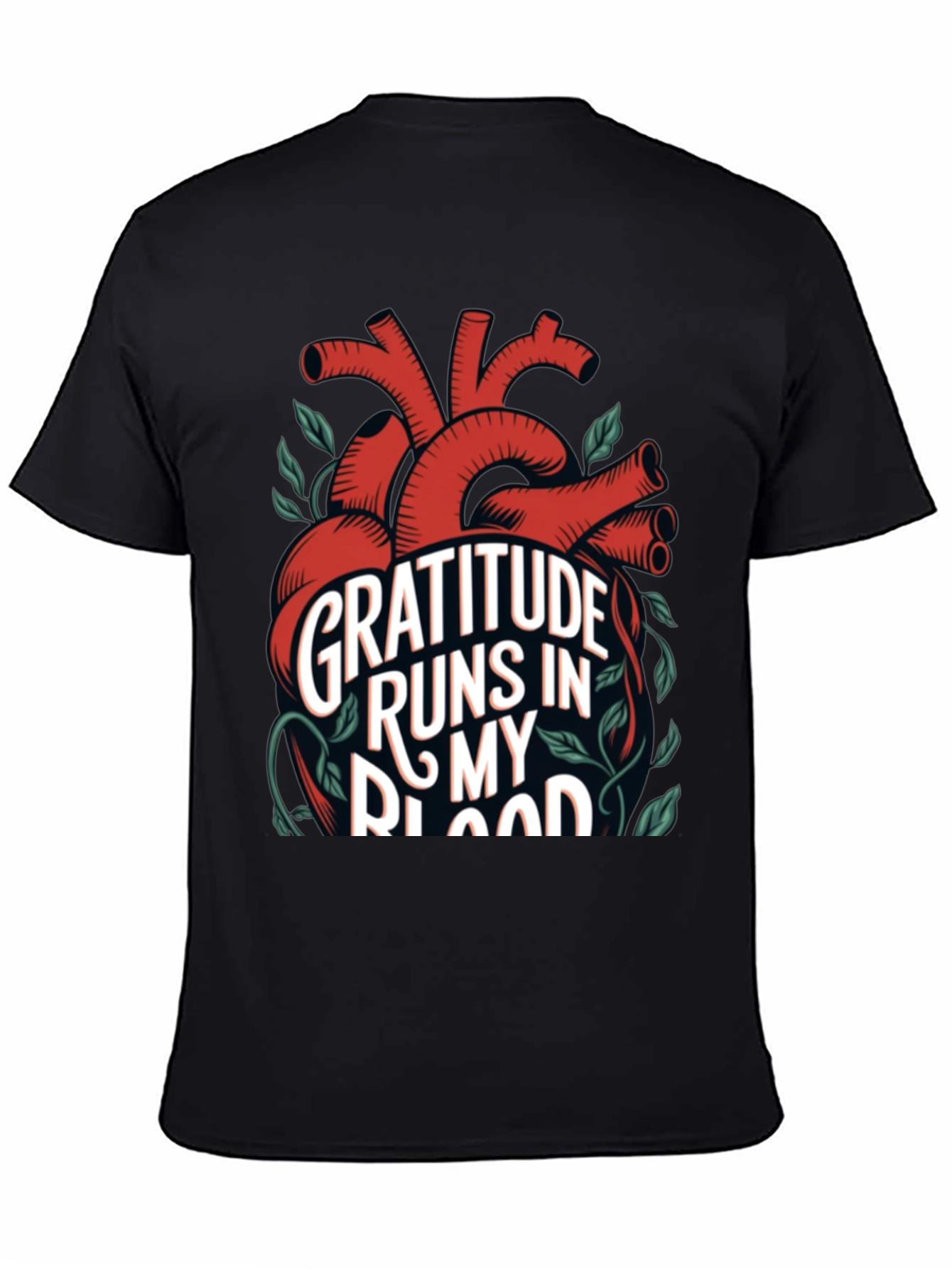 Gratitude Heart T-Shirt - Runs in My Blood