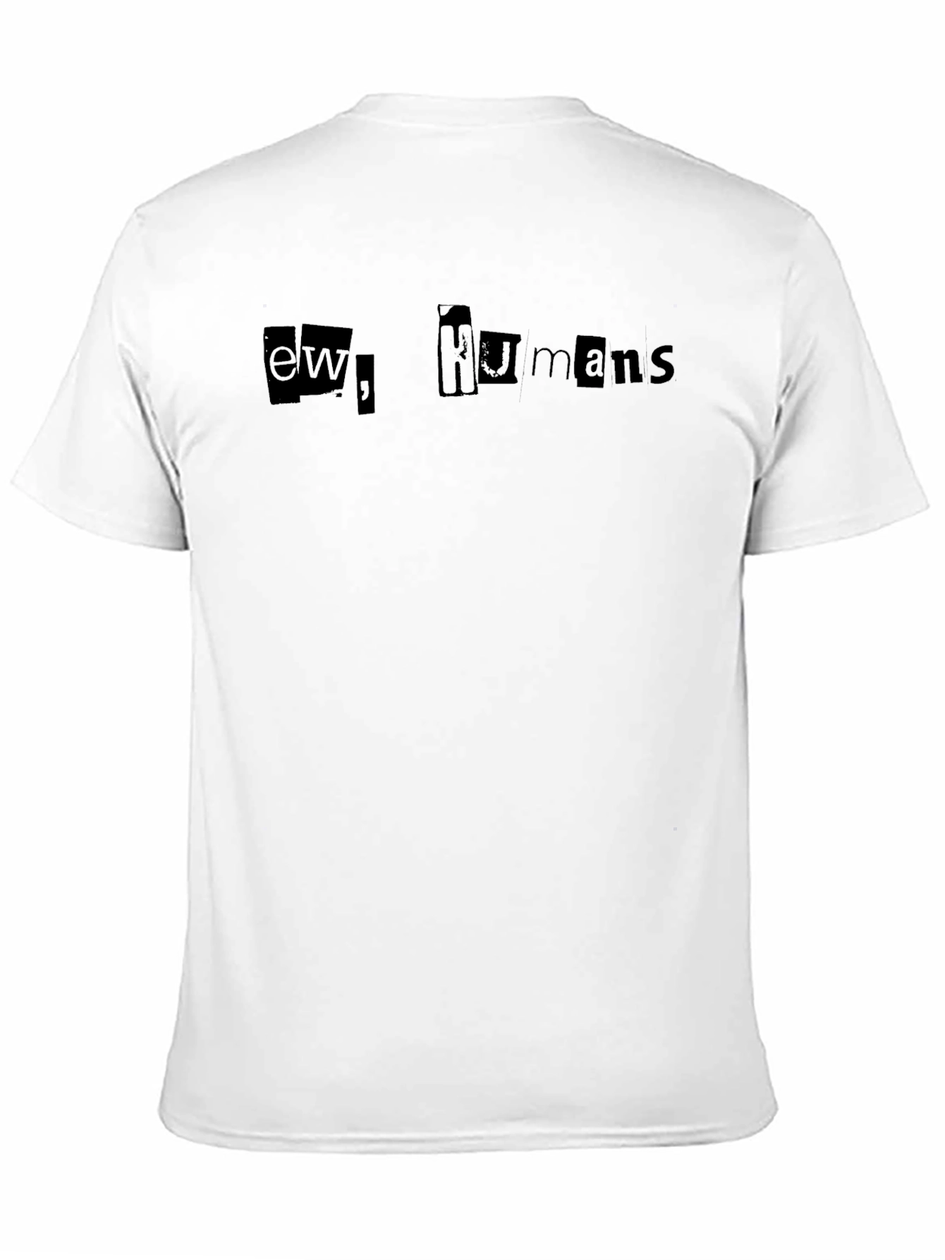Ew Humans Graphic Tee - Black Crew Neck T-Shirt