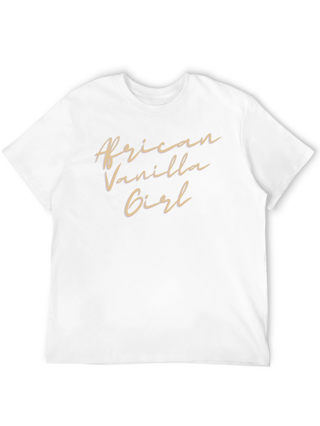 African Vanilla Girl Black Graphic Tee