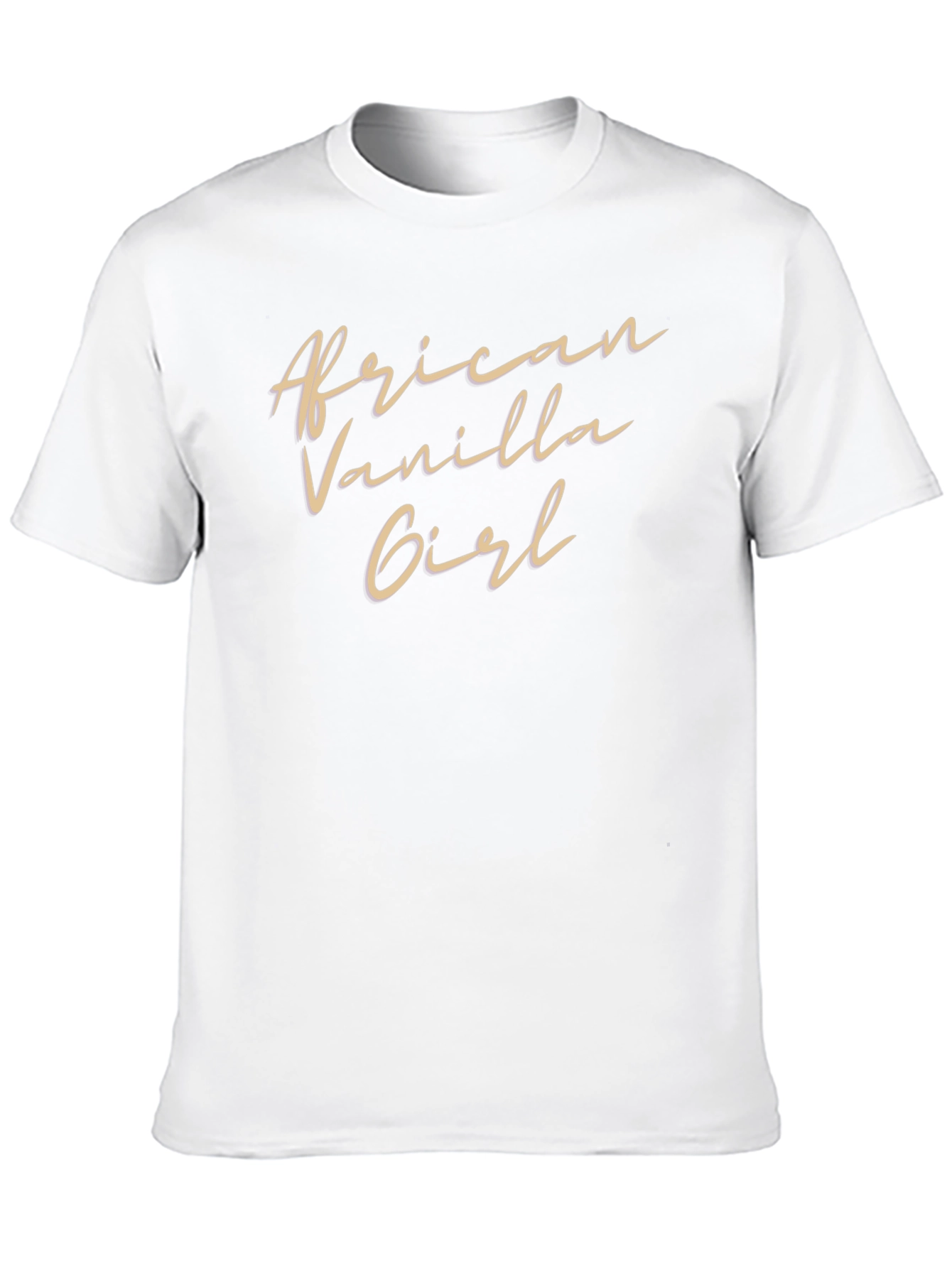 African Vanilla Girl Black Graphic Tee