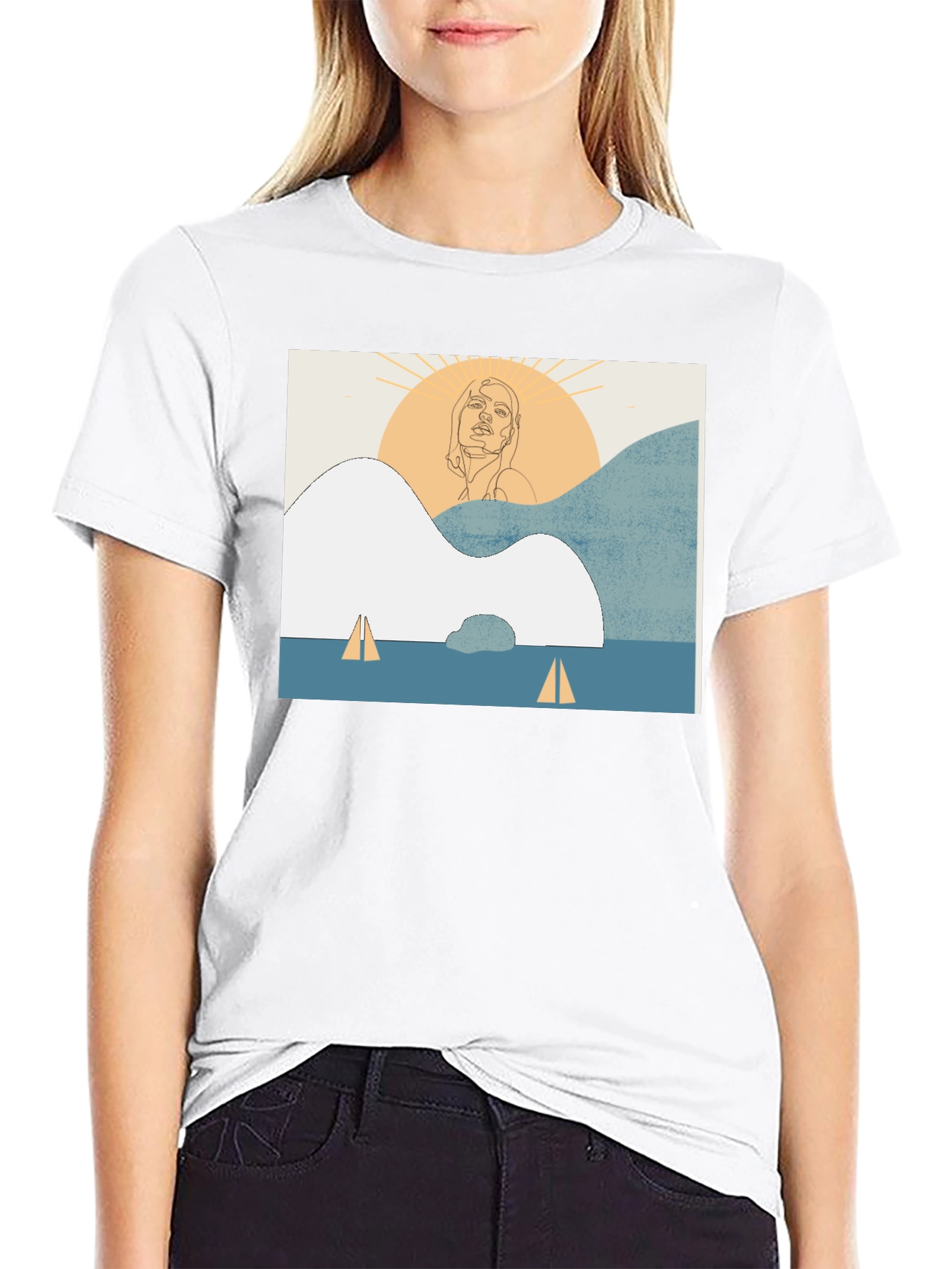 Abstract Line Art T-Shirt - Unisex Comfort Fit