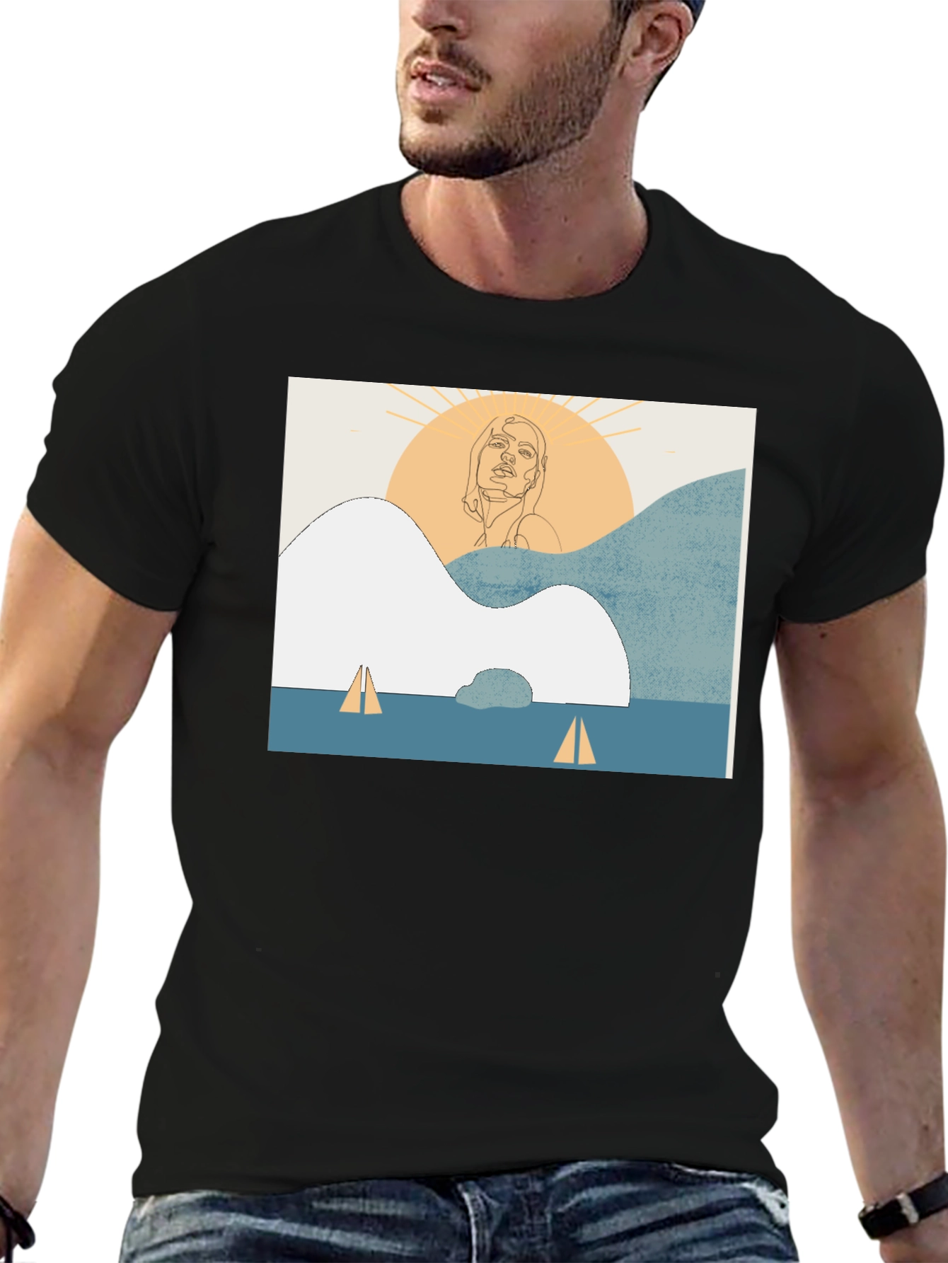 Abstract Line Art T-Shirt - Unisex Comfort Fit